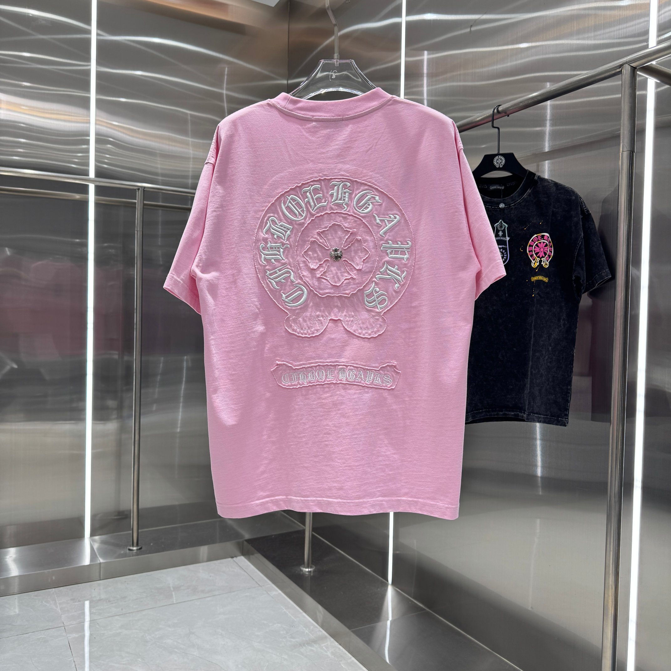 Chrome Hearts 克罗心 CH 春夏新款 2026 重工水洗贴布绣 万针刺绣工艺短袖T恤 重工面料300克重