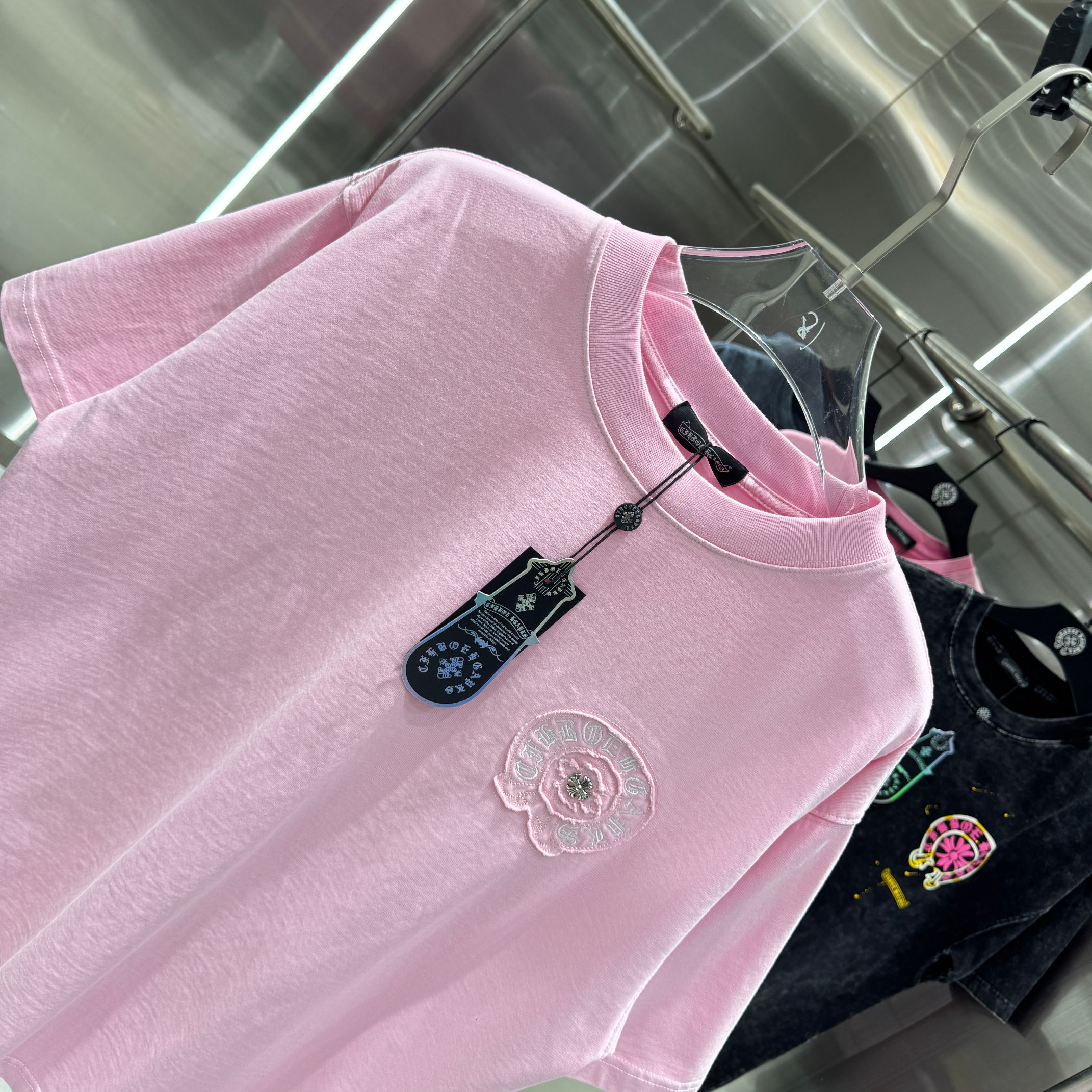 Chrome Hearts 克罗心 CH 春夏新款 2026 重工水洗贴布绣 万针刺绣工艺短袖T恤 重工面料300克重
