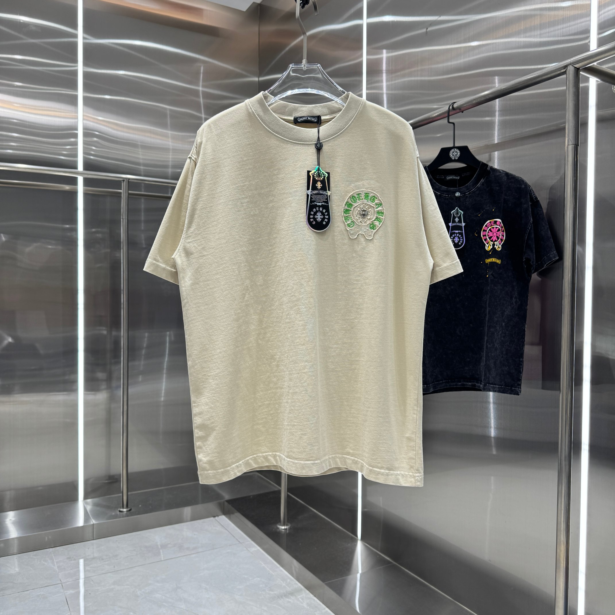 Chrome Hearts 克罗心 CH 春夏新款 2026 重工水洗贴布绣 万针刺绣工艺短袖T恤 重工面料300克重