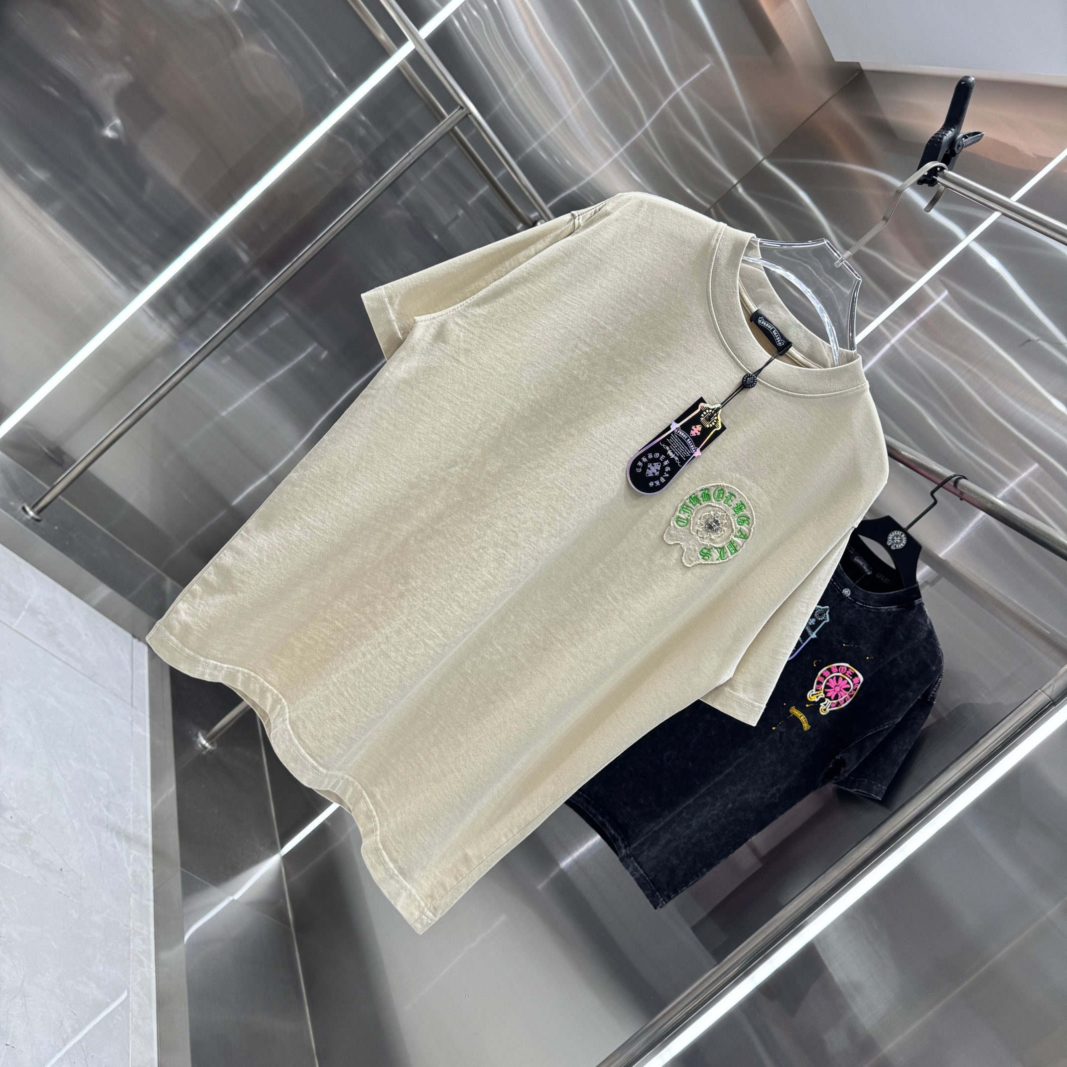 Chrome Hearts 克罗心 CH 春夏新款 2026 重工水洗贴布绣 万针刺绣工艺短袖T恤 重工面料300克重