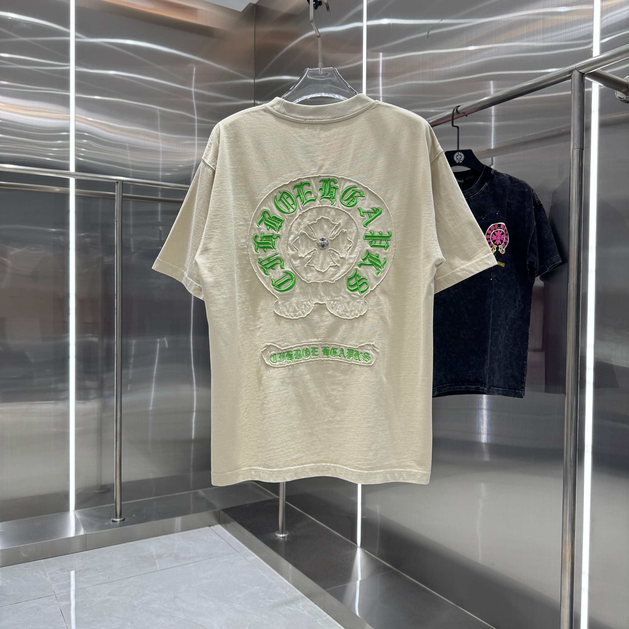 Chrome Hearts 克罗心 CH 春夏新款 2026 重工水洗贴布绣 万针刺绣工艺短袖T恤 重工面料300克重