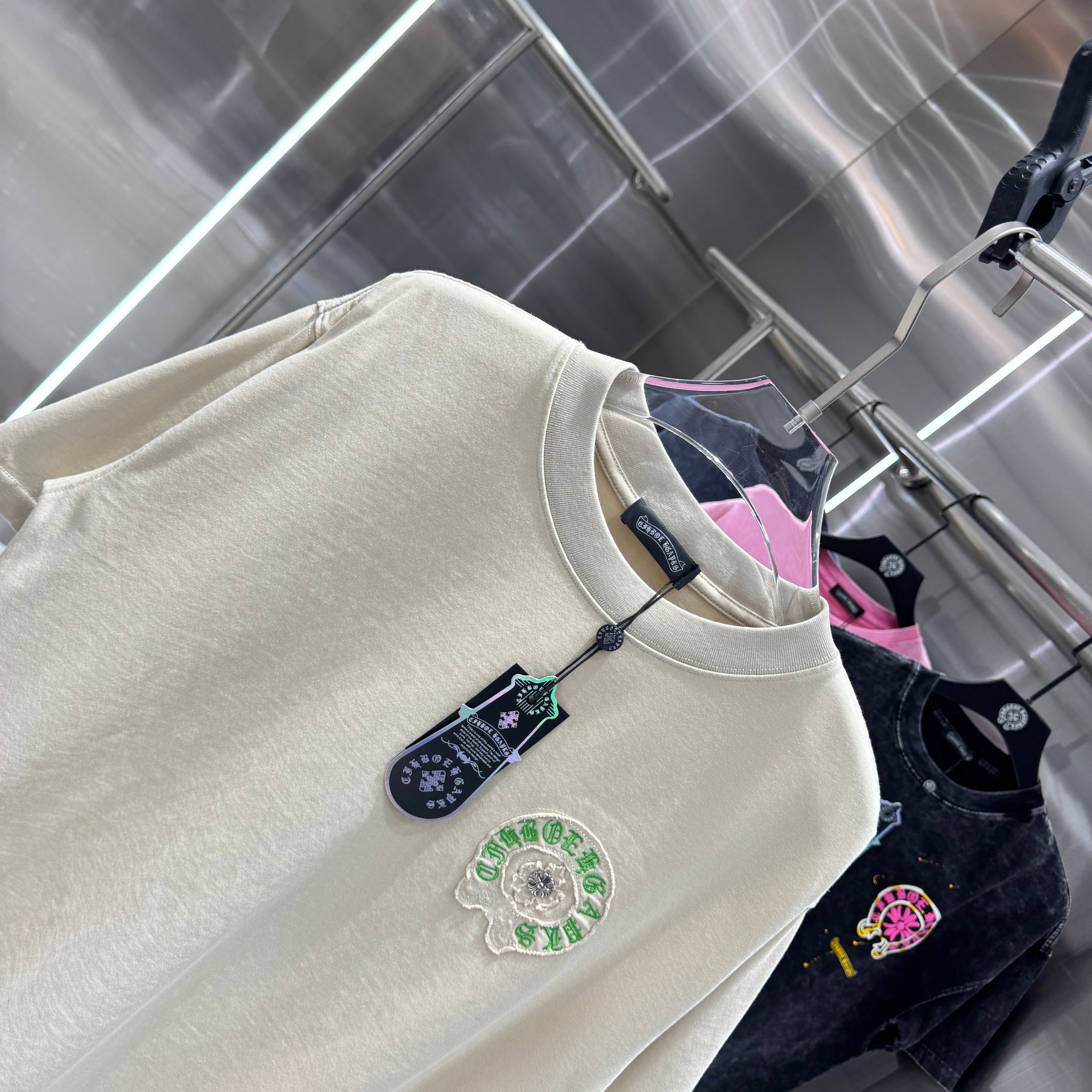 Chrome Hearts 克罗心 CH 春夏新款 2026 重工水洗贴布绣 万针刺绣工艺短袖T恤 重工面料300克重