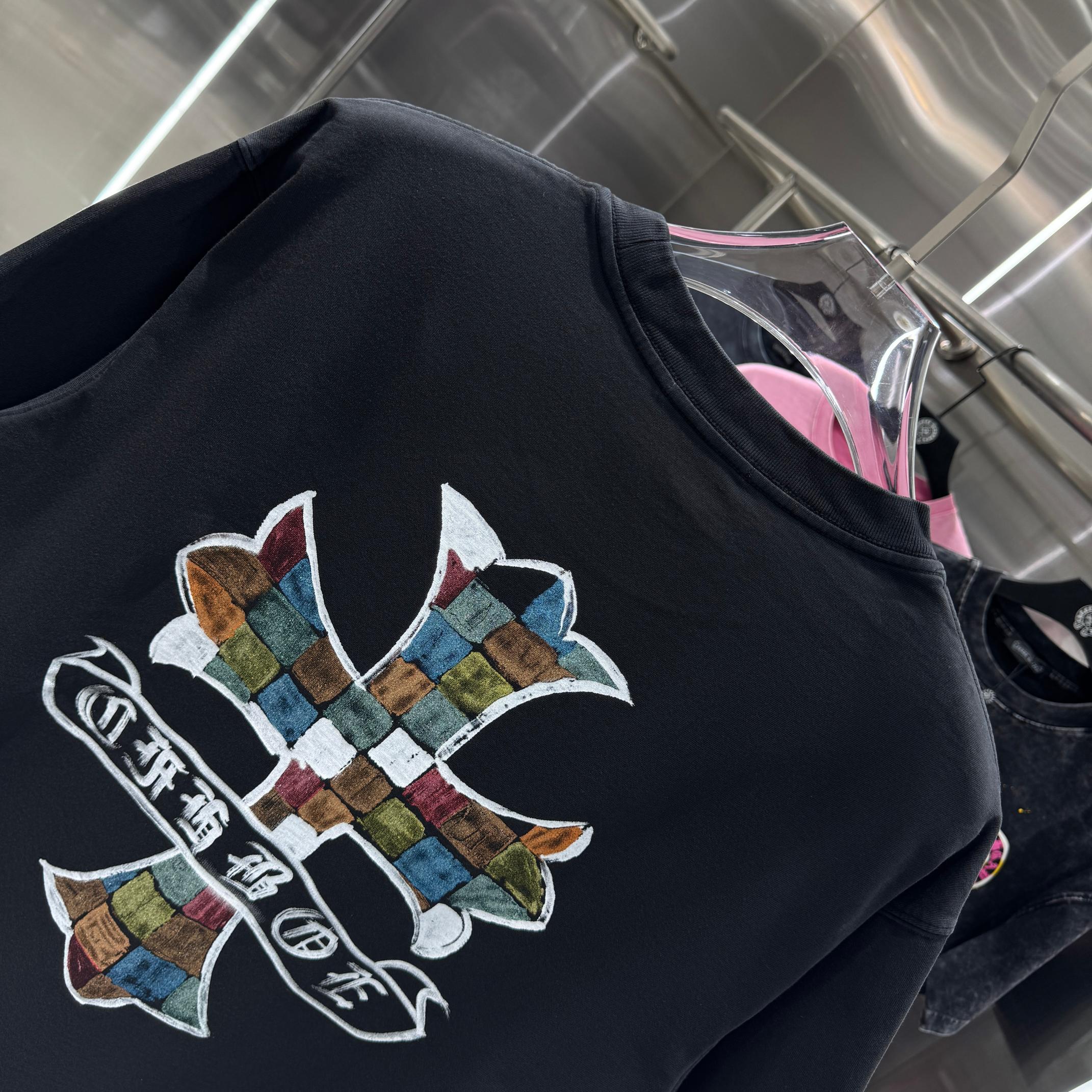 Chrome Hearts 克罗心 CH 春夏新款 2026 手绘印花工艺短袖T恤 重工水洗面料320克重
