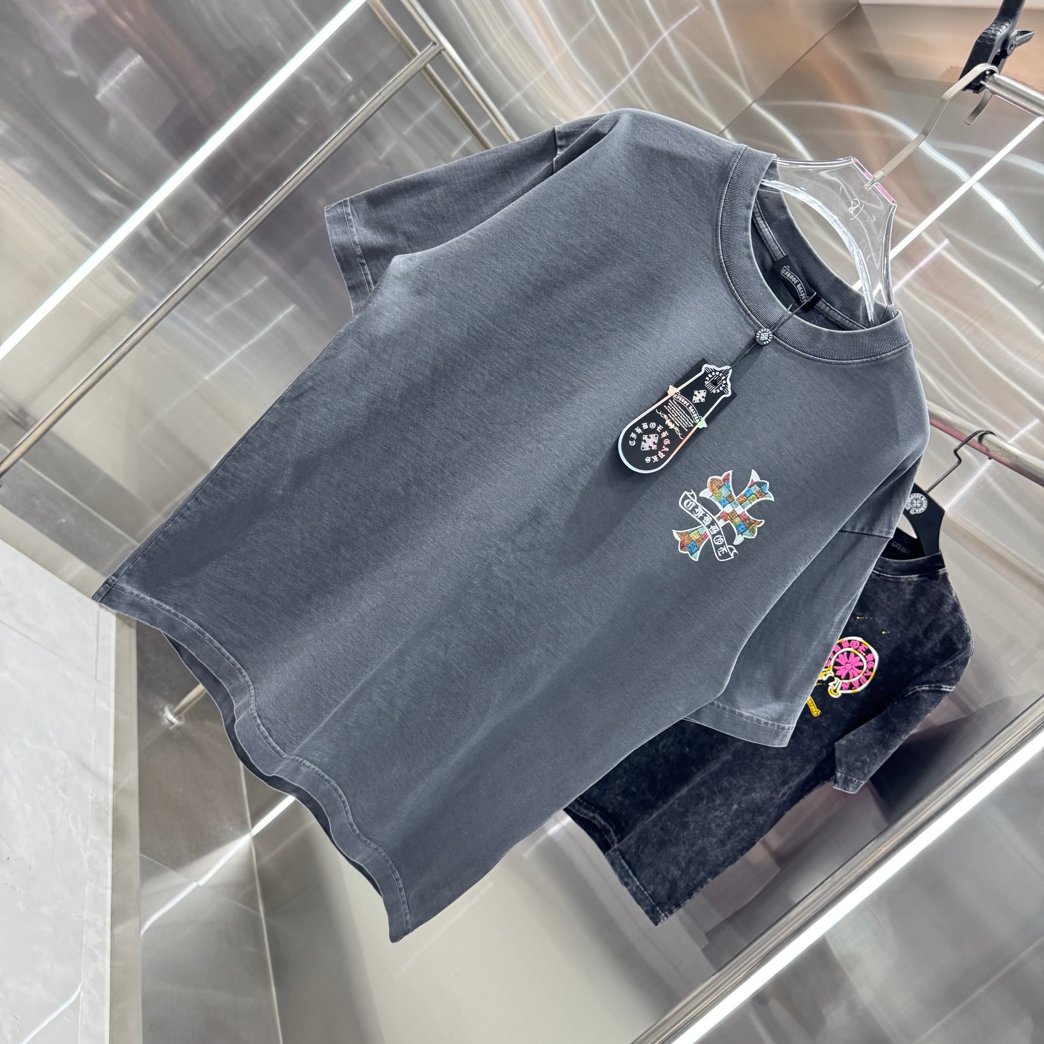 Chrome Hearts 克罗心 CH 春夏新款 2026 手绘印花工艺短袖T恤 重工水洗面料320克重