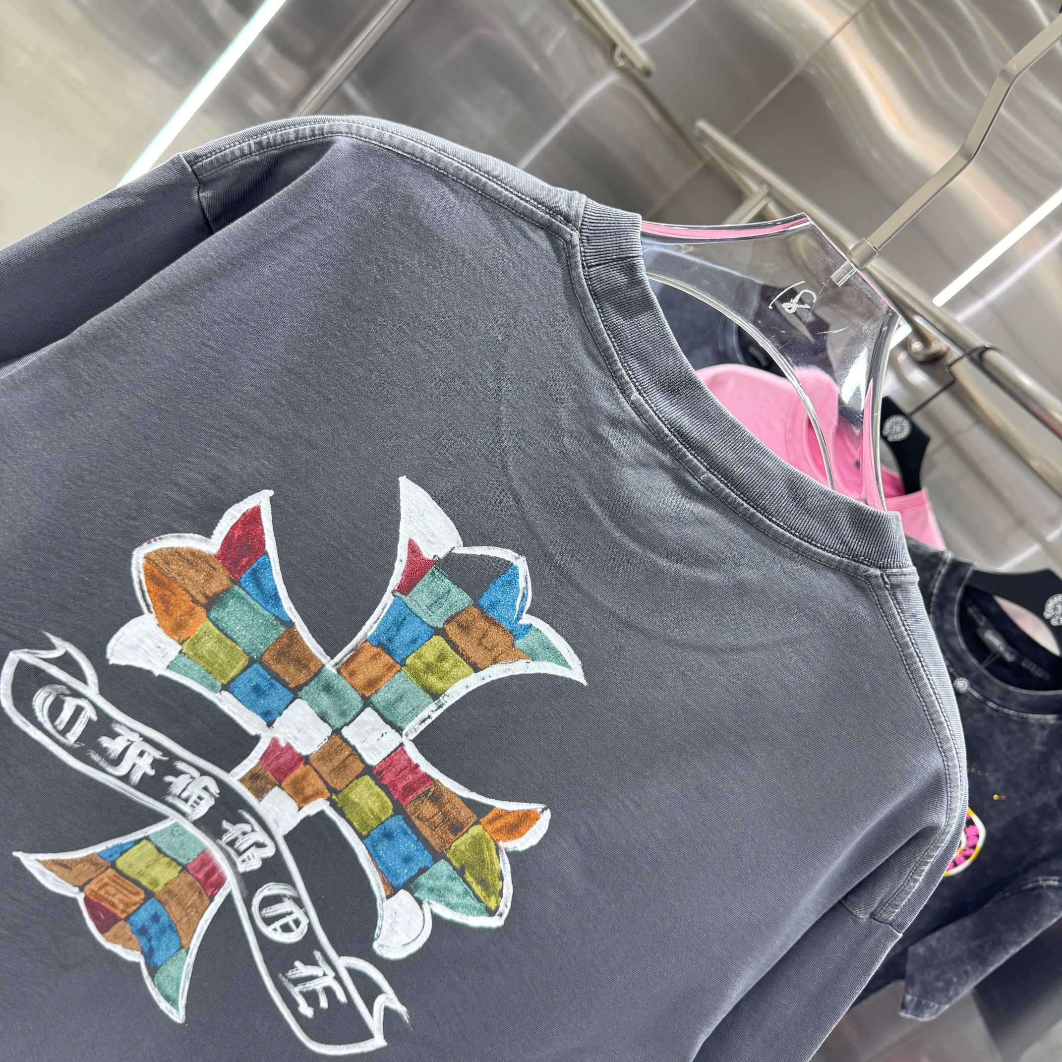 Chrome Hearts 克罗心 CH 春夏新款 2026 手绘印花工艺短袖T恤 重工水洗面料320克重
