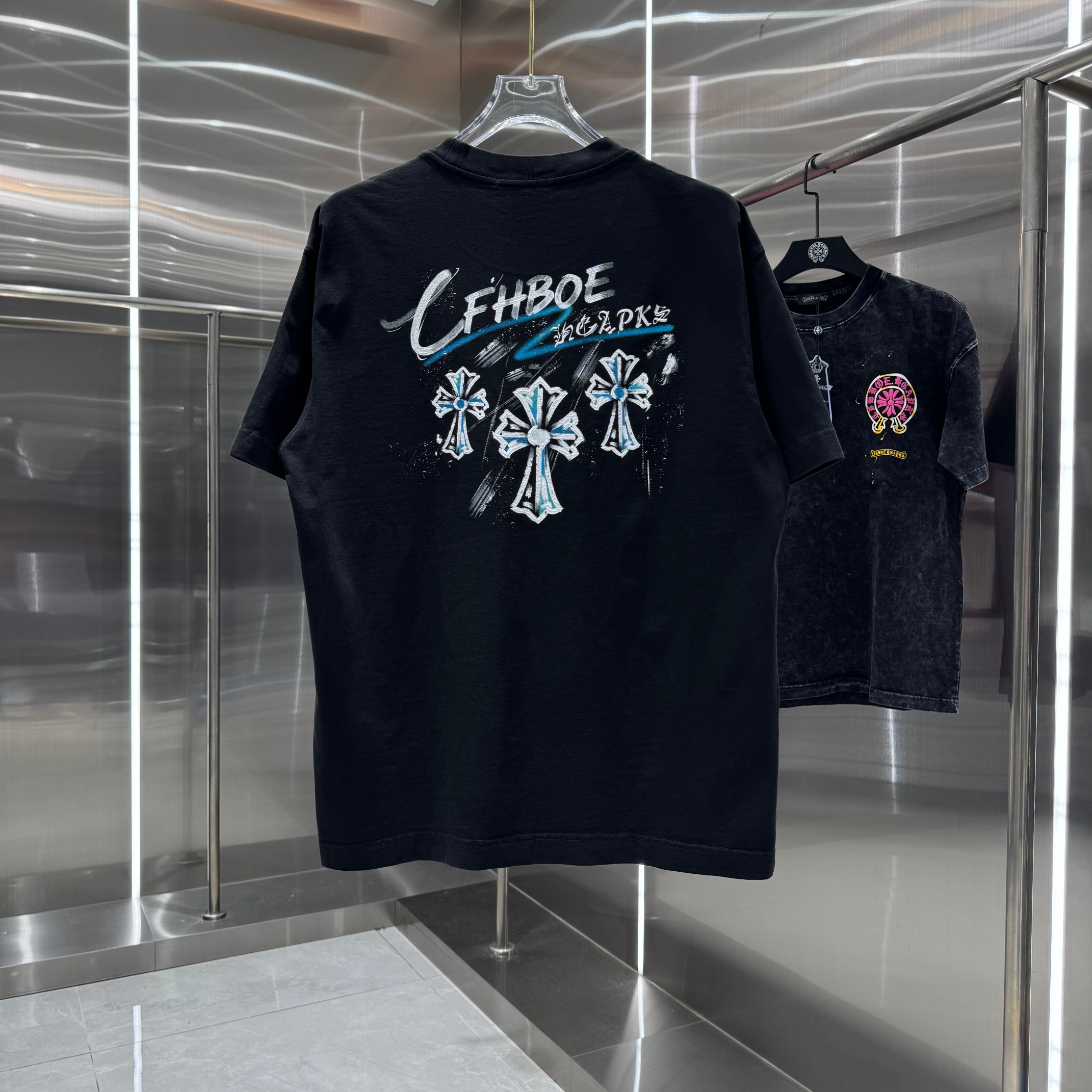 Chrome Hearts 克罗心 CH 春夏新款 2026 水浆印花工艺短袖T恤 重工水洗面料320克重
