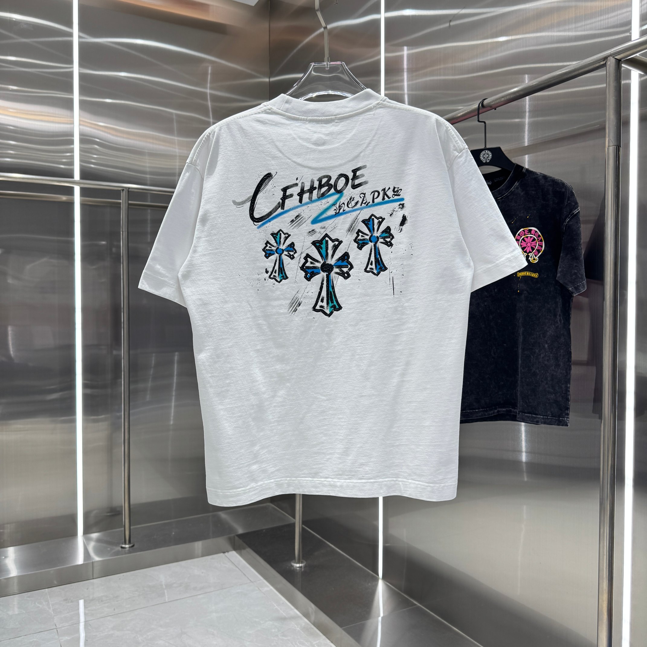 Chrome Hearts 克罗心 CH 春夏新款 2026 水浆印花工艺短袖T恤 重工水洗面料320克重