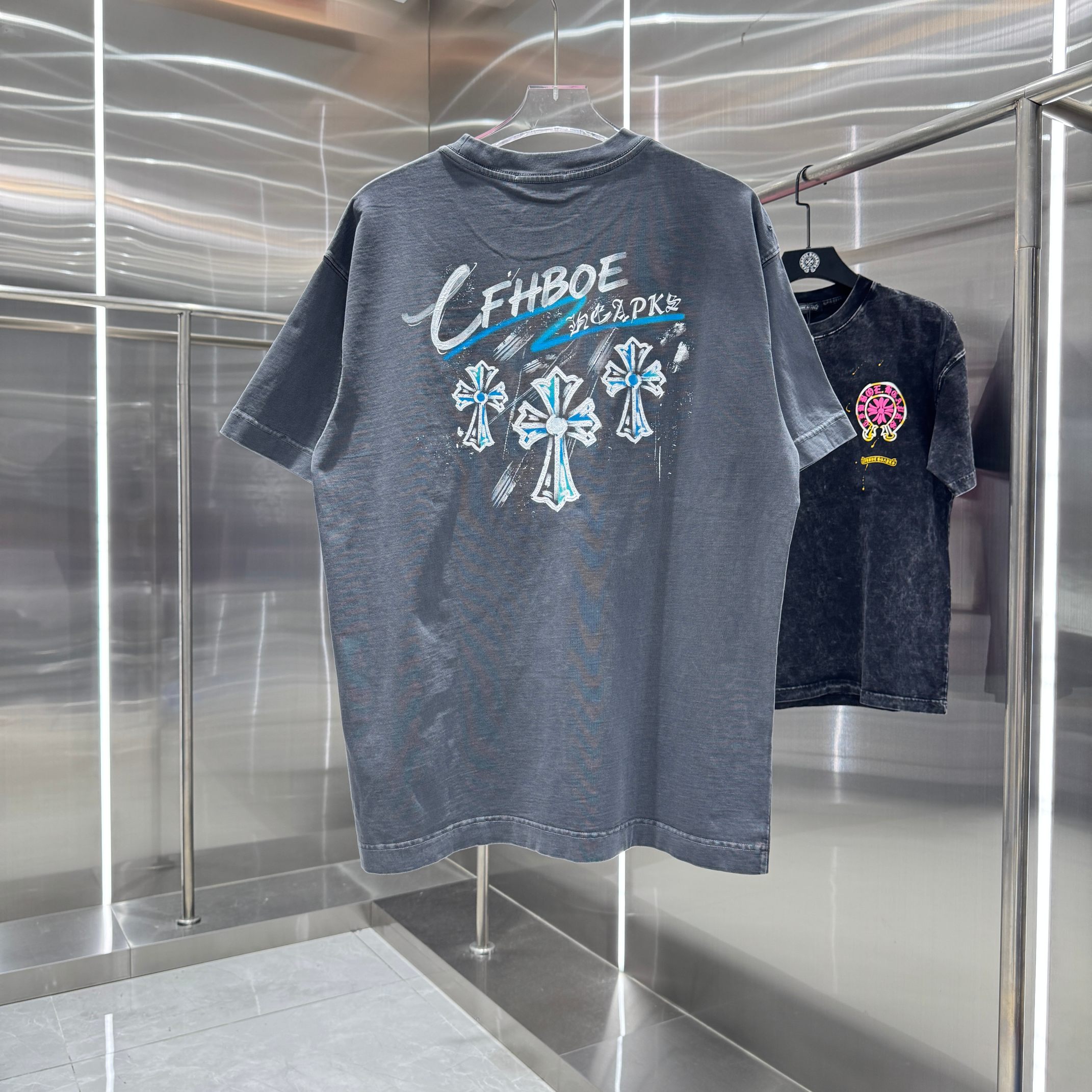 Chrome Hearts 克罗心 CH 春夏新款 2026 水浆印花工艺短袖T恤 重工水洗面料320克重