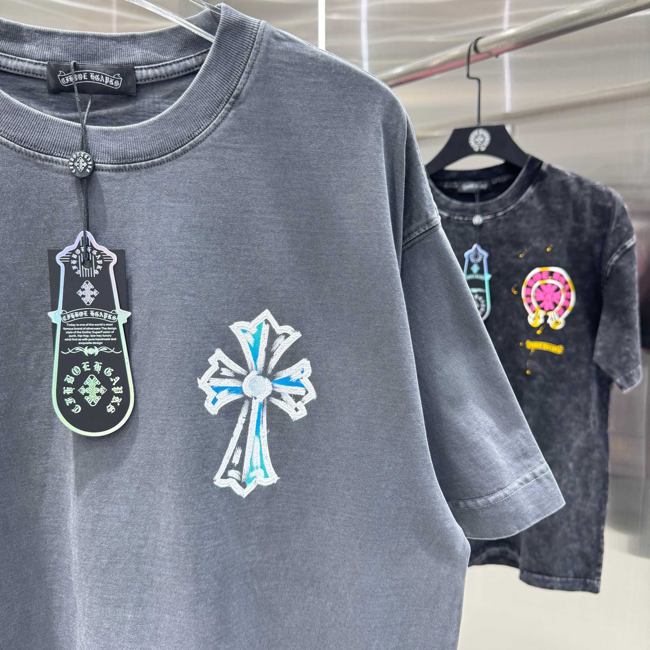 Chrome Hearts 克罗心 CH 春夏新款 2026 水浆印花工艺短袖T恤 重工水洗面料320克重