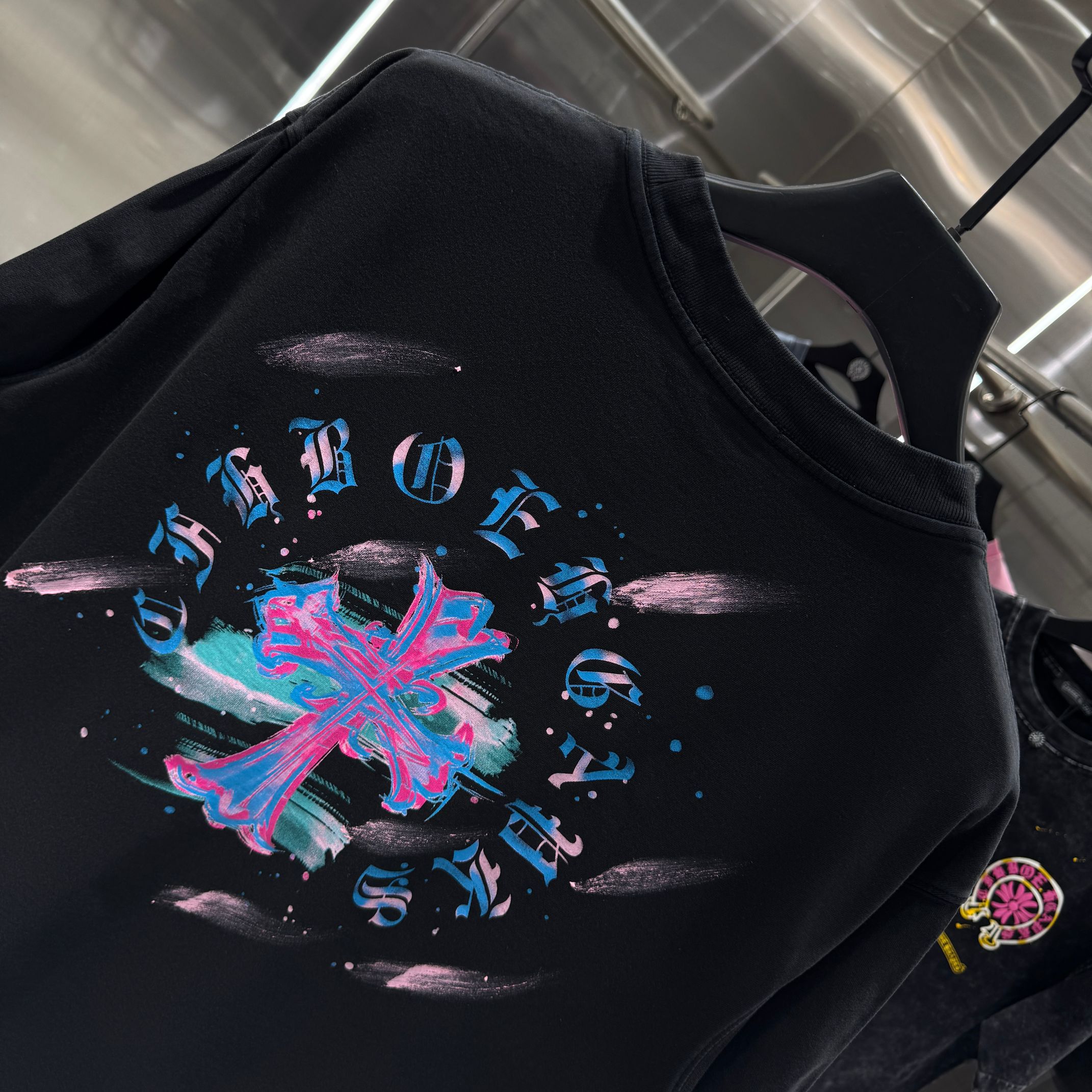 Chrome Hearts 克罗心 CH 春夏新款 2026 水浆印花 手工甩浆印花工艺短袖T恤 重工水洗面料320克重