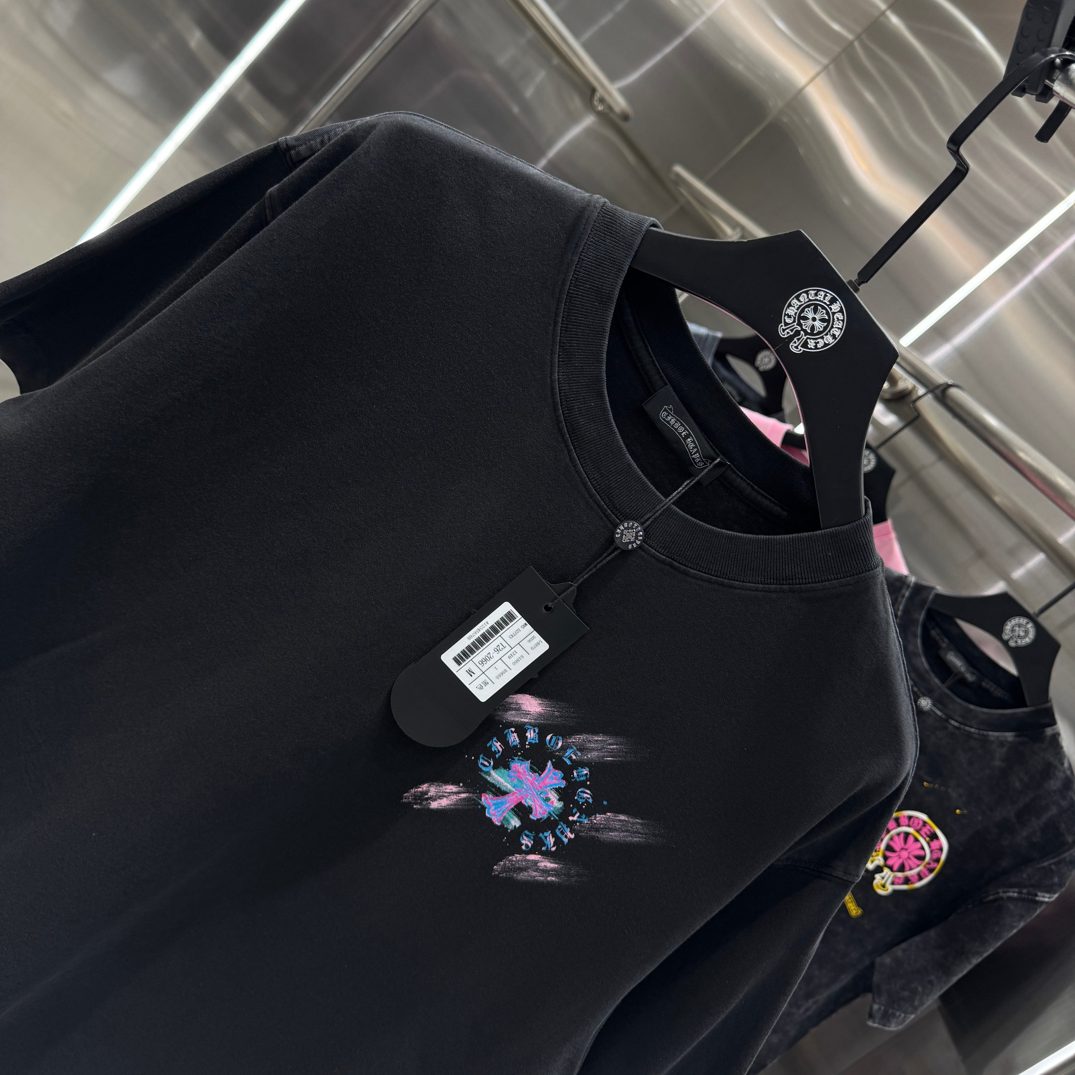 Chrome Hearts 克罗心 CH 春夏新款 2026 水浆印花 手工甩浆印花工艺短袖T恤 重工水洗面料320克重