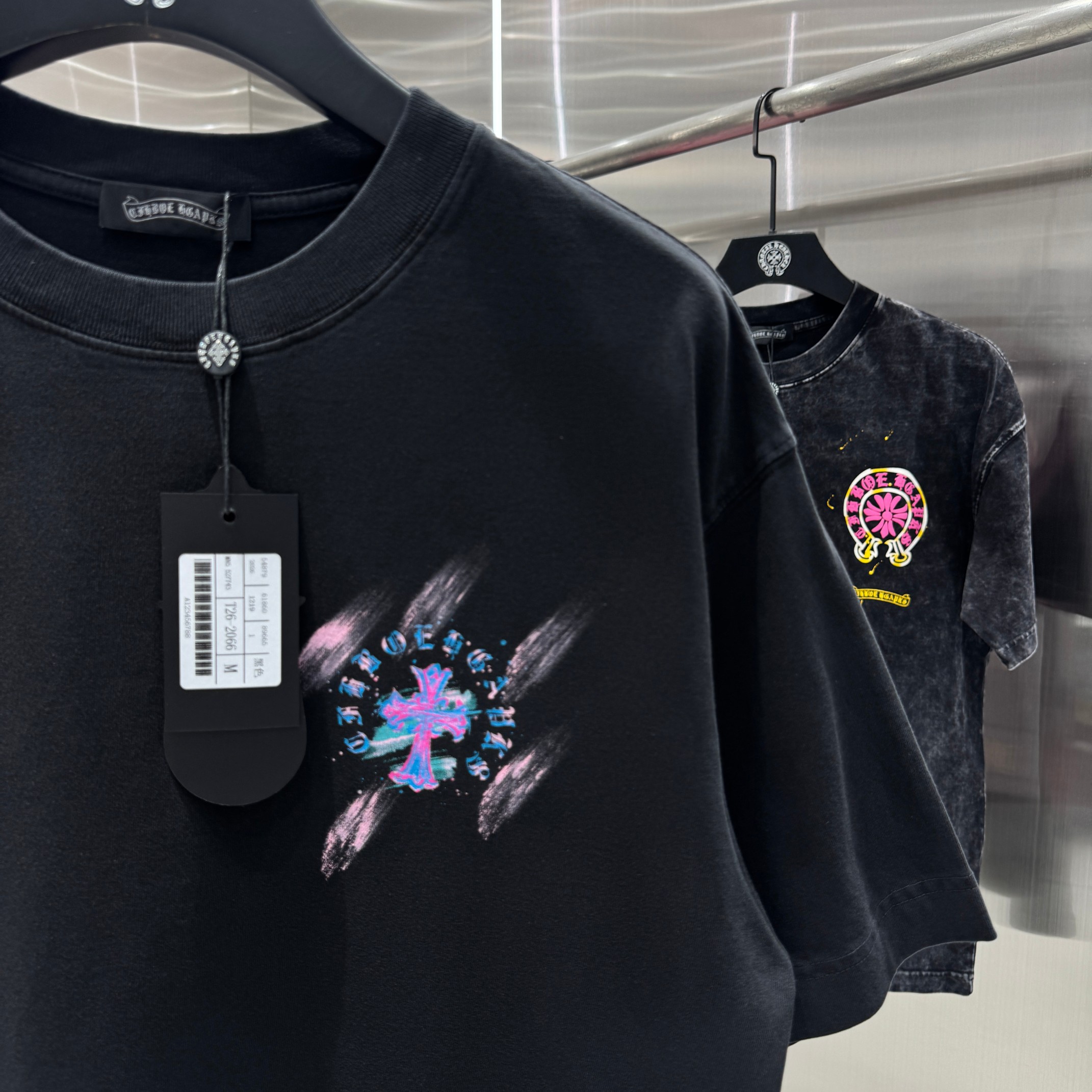Chrome Hearts 克罗心 CH 春夏新款 2026 水浆印花 手工甩浆印花工艺短袖T恤 重工水洗面料320克重