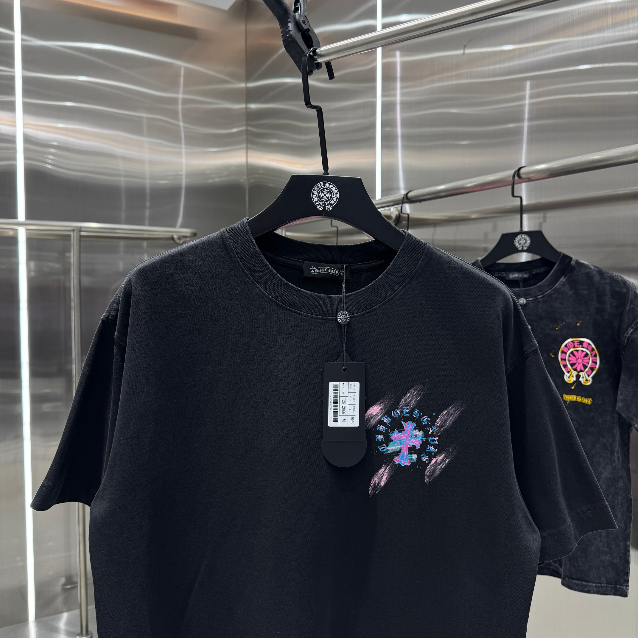 Chrome Hearts 克罗心 CH 春夏新款 2026 水浆印花 手工甩浆印花工艺短袖T恤 重工水洗面料320克重