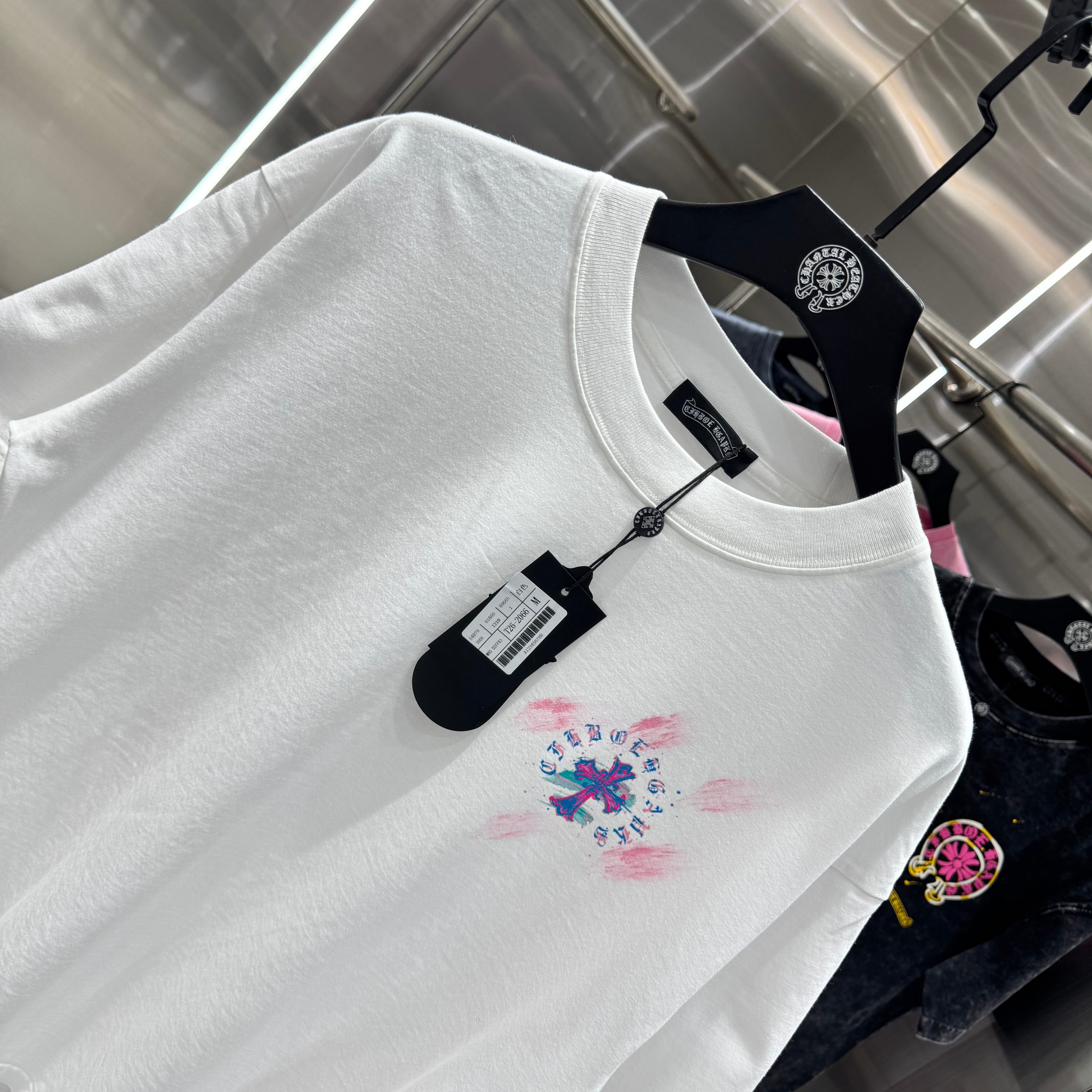 Chrome Hearts 克罗心 CH 春夏新款 2026 水浆印花 手工甩浆印花工艺短袖T恤 重工水洗面料320克重
