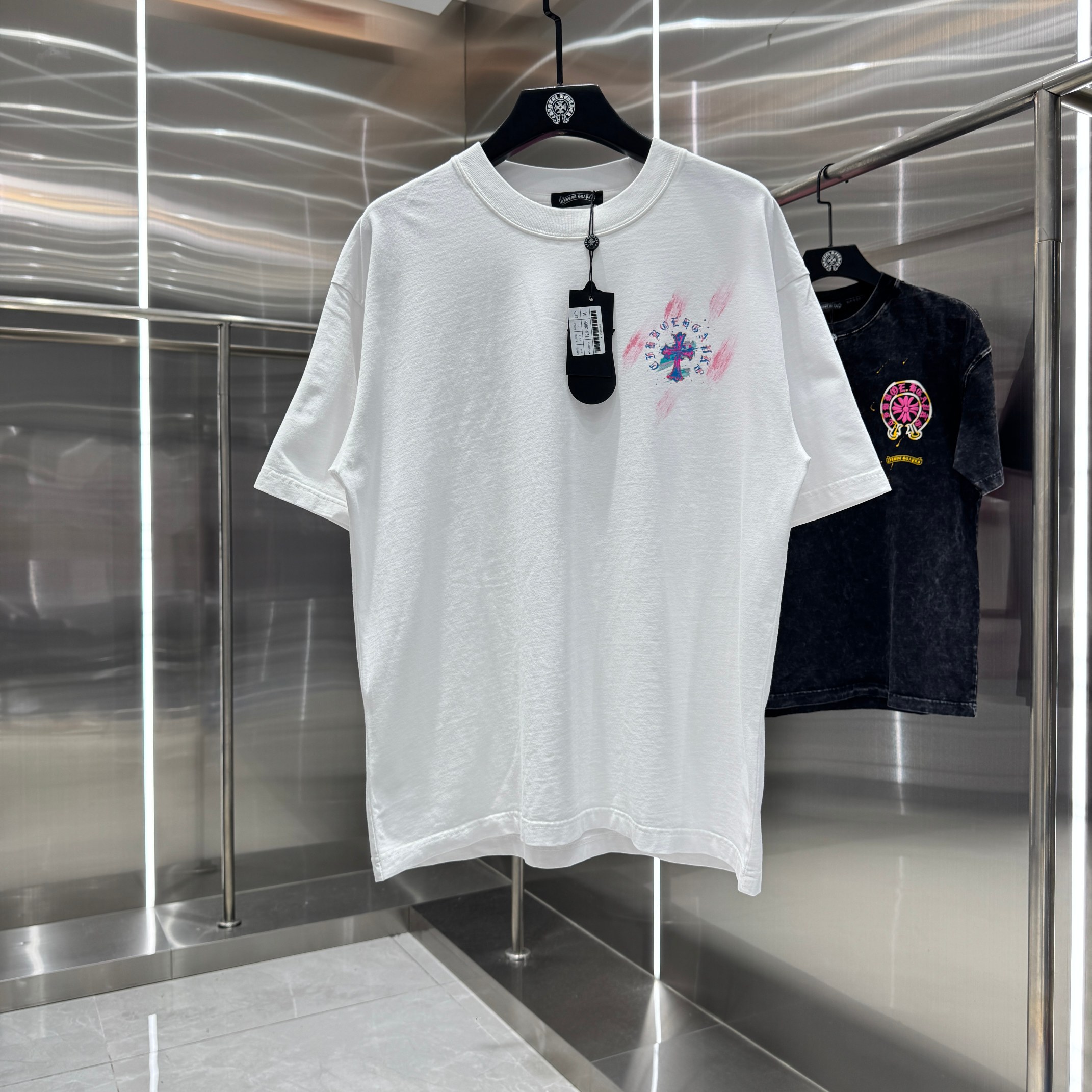 Chrome Hearts 克罗心 CH 春夏新款 2026 水浆印花 手工甩浆印花工艺短袖T恤 重工水洗面料320克重