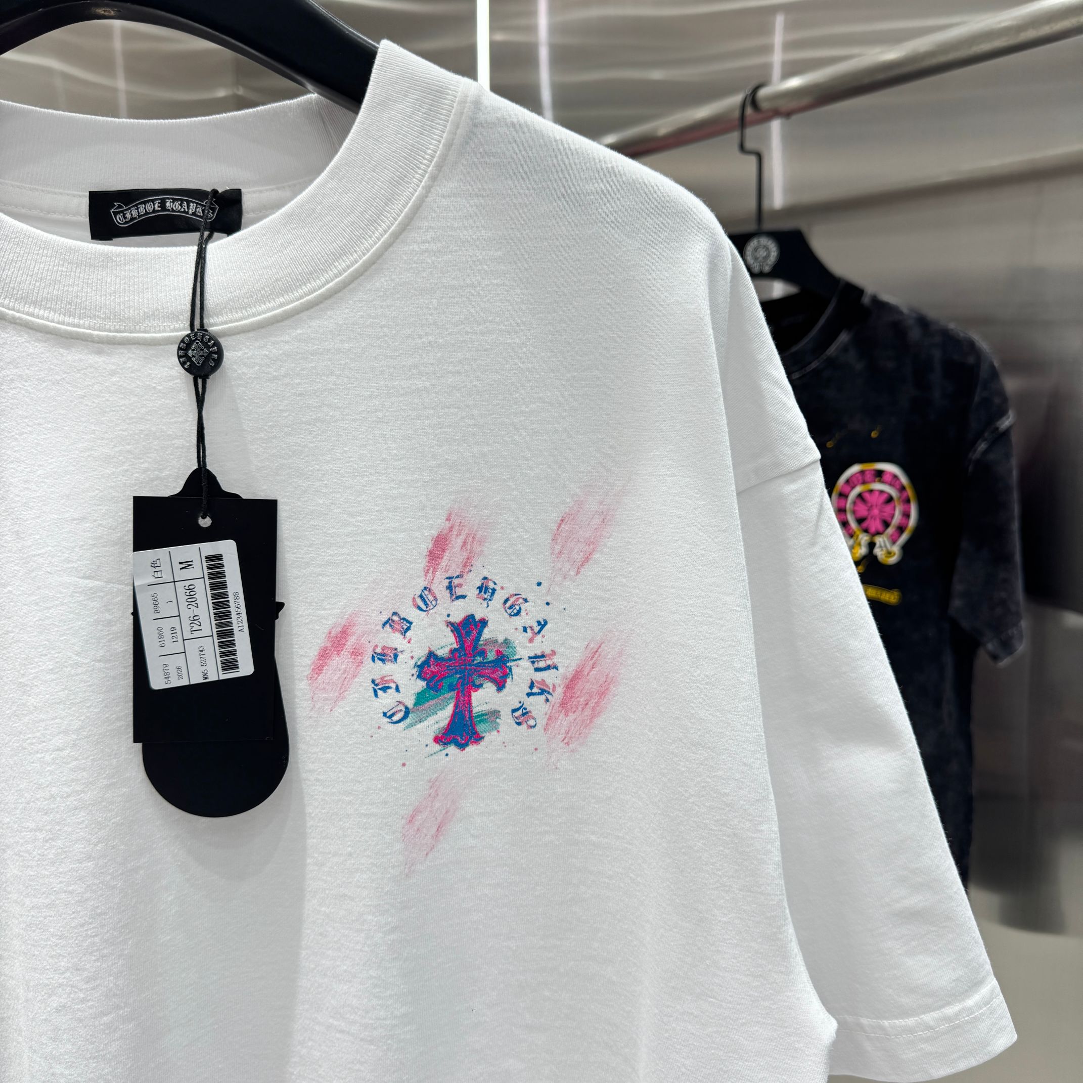 Chrome Hearts 克罗心 CH 春夏新款 2026 水浆印花 手工甩浆印花工艺短袖T恤 重工水洗面料320克重