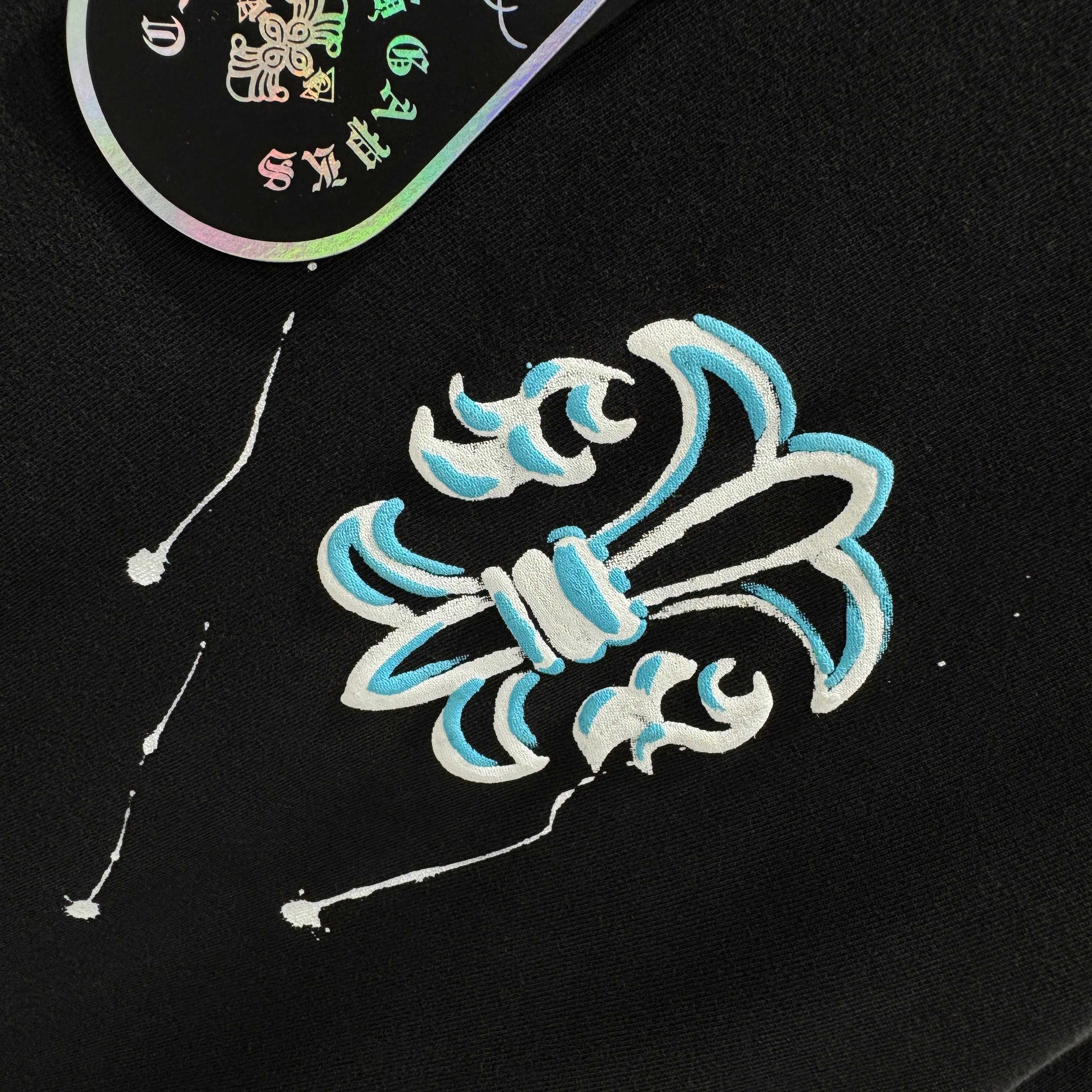 Chrome Hearts 克罗心 CH 春夏新款 2026 发泡印花，手工甩浆印花工艺短袖T恤 重工水洗面料320克重