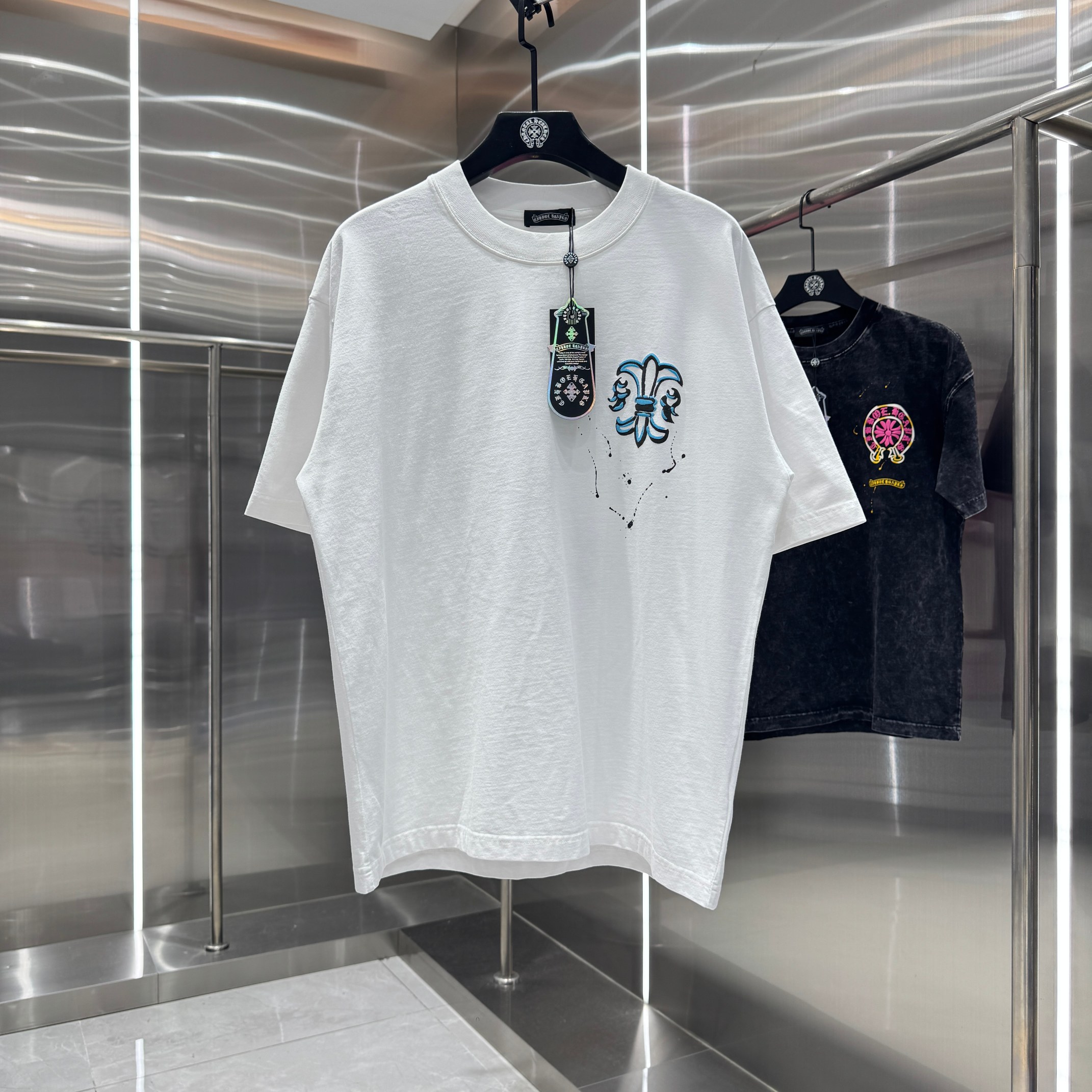 Chrome Hearts 克罗心 CH 春夏新款 2026 发泡印花，手工甩浆印花工艺短袖T恤 重工水洗面料320克重