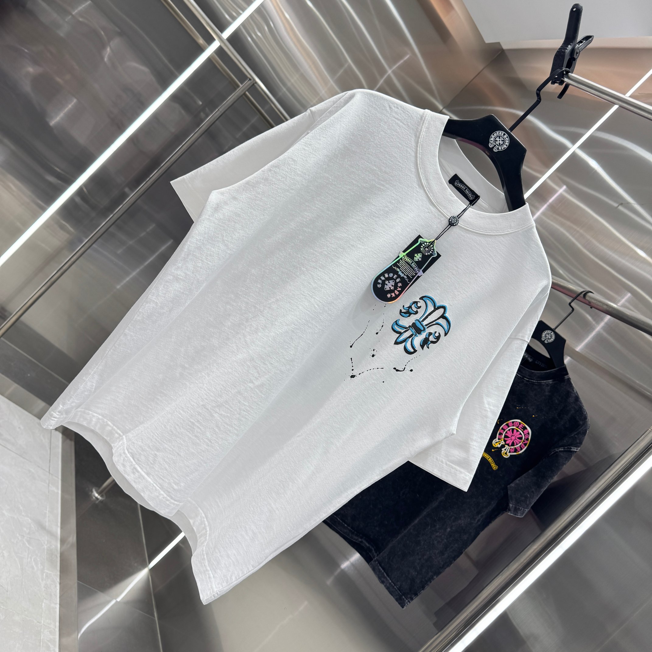 Chrome Hearts 克罗心 CH 春夏新款 2026 发泡印花，手工甩浆印花工艺短袖T恤 重工水洗面料320克重