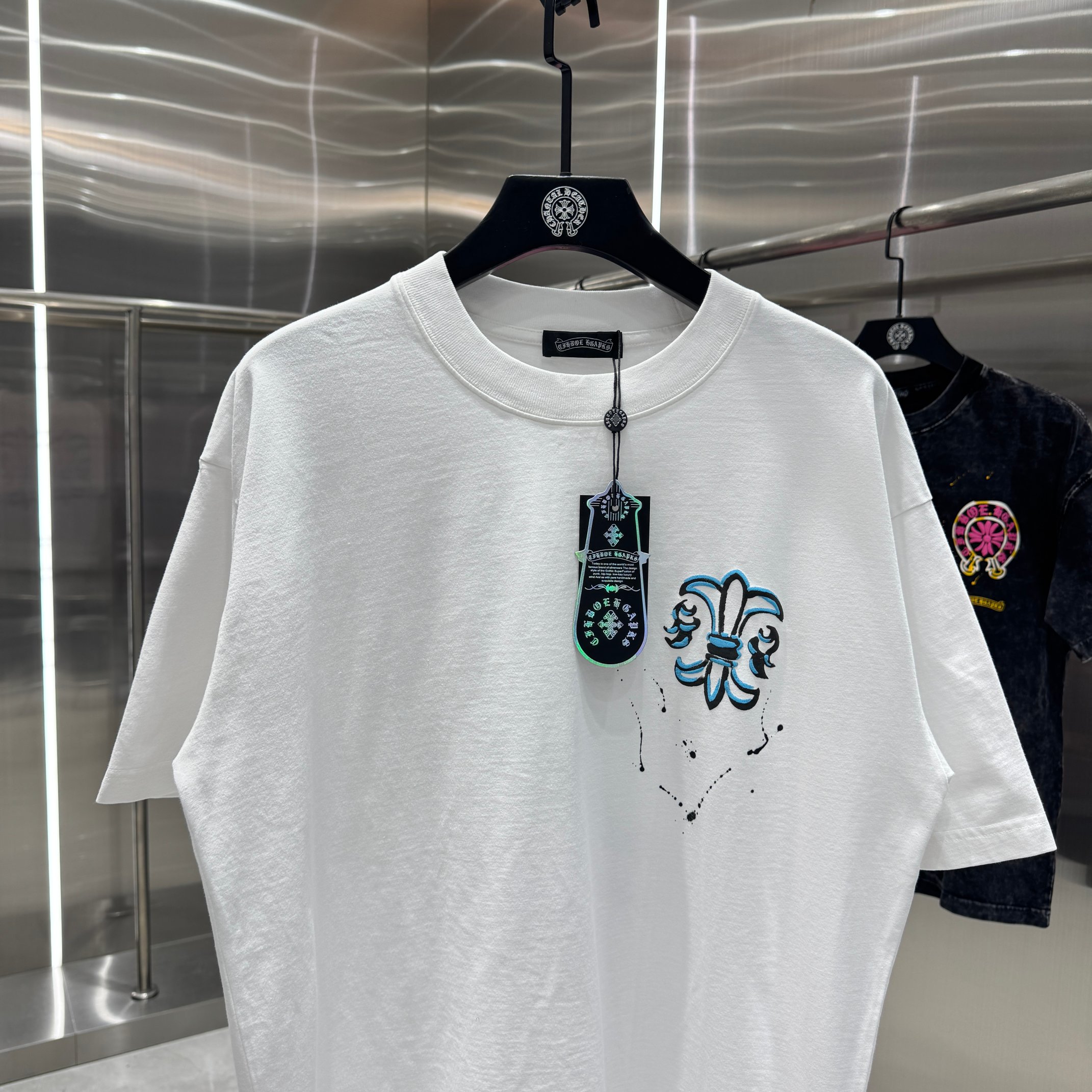 Chrome Hearts 克罗心 CH 春夏新款 2026 发泡印花，手工甩浆印花工艺短袖T恤 重工水洗面料320克重