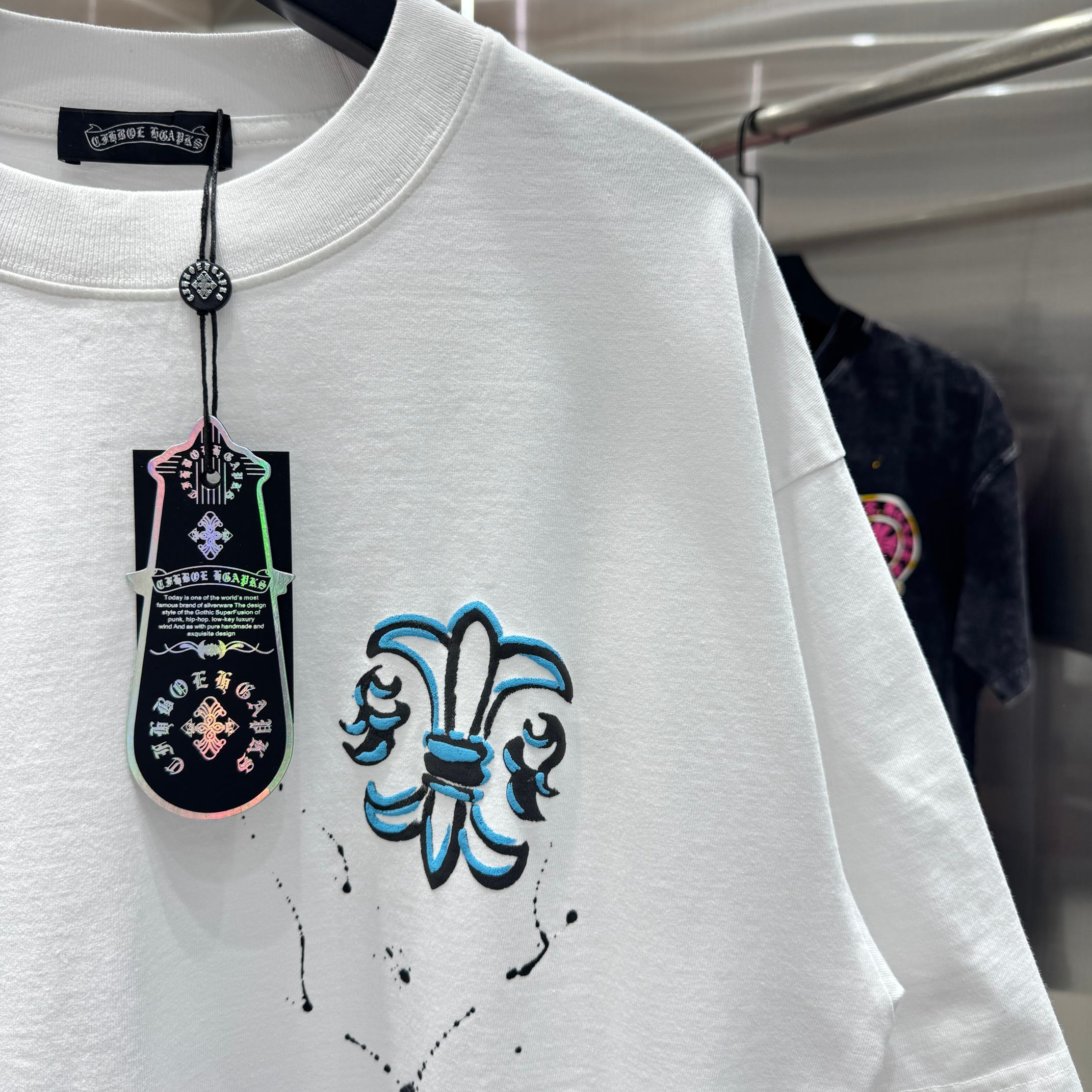 Chrome Hearts 克罗心 CH 春夏新款 2026 发泡印花，手工甩浆印花工艺短袖T恤 重工水洗面料320克重