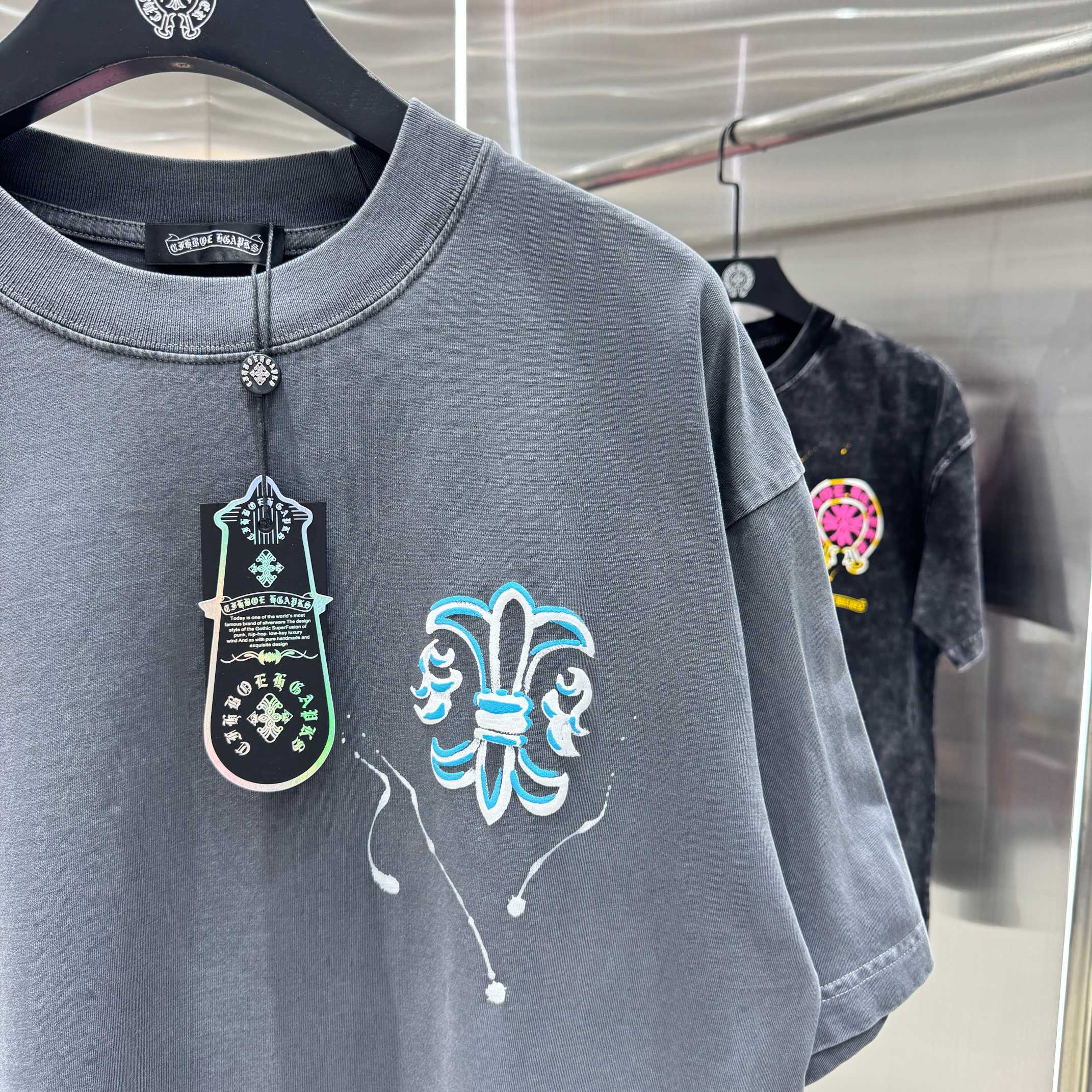 Chrome Hearts 克罗心 CH 春夏新款 2026 发泡印花，手工甩浆印花工艺短袖T恤 重工水洗面料320克重