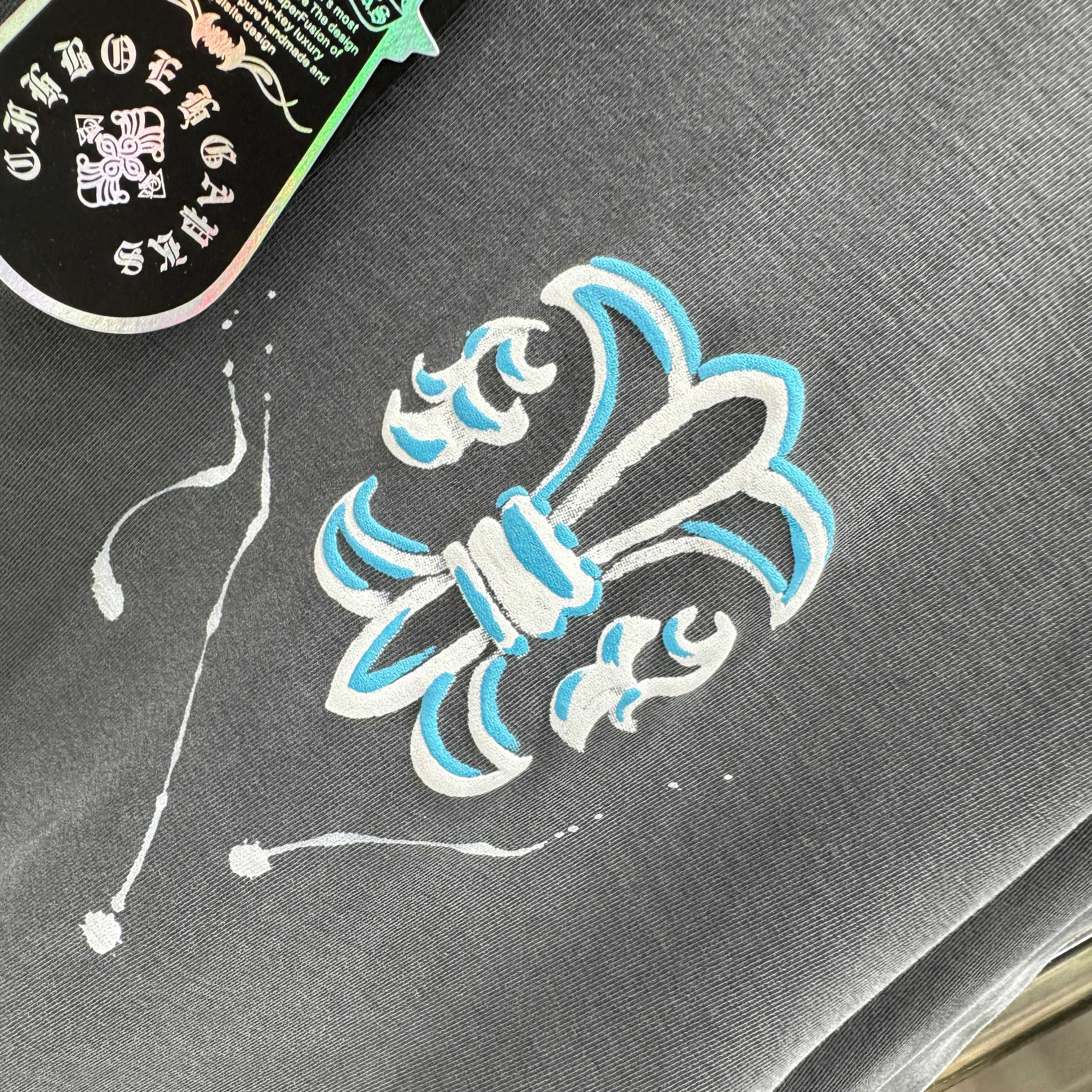Chrome Hearts 克罗心 CH 春夏新款 2026 发泡印花，手工甩浆印花工艺短袖T恤 重工水洗面料320克重