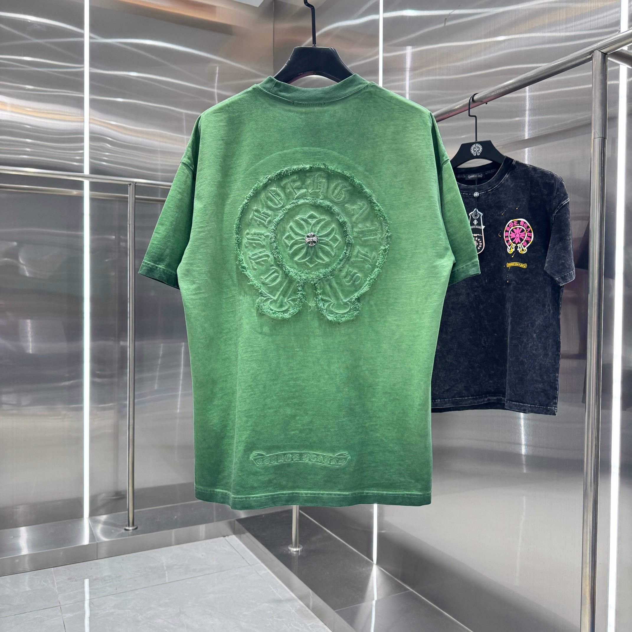 Chrome Hearts 克罗心 CH 春夏新款 2026 重工水洗流苏绣工艺短袖T恤 重工面料330克重