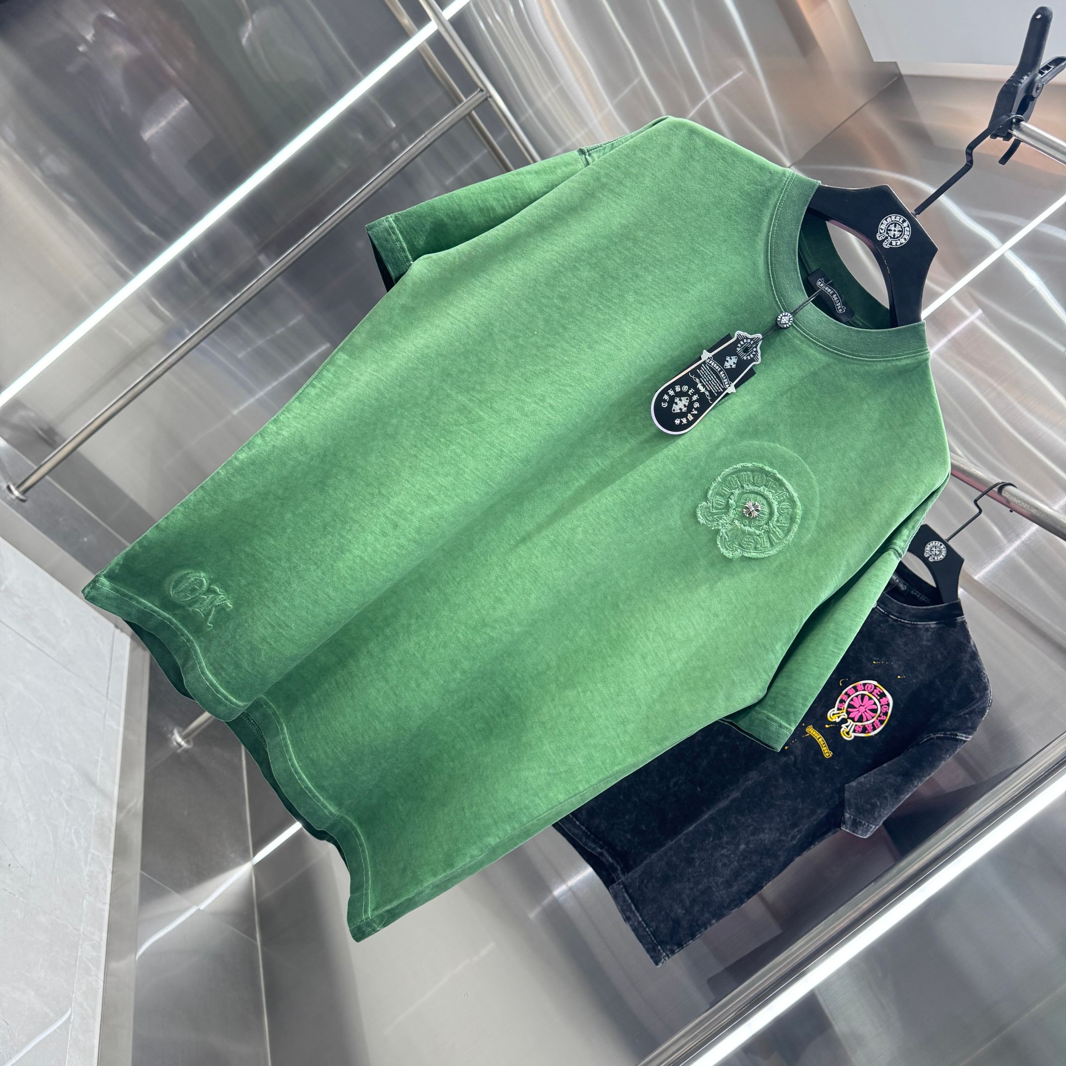 Chrome Hearts 克罗心 CH 春夏新款 2026 重工水洗流苏绣工艺短袖T恤 重工面料330克重