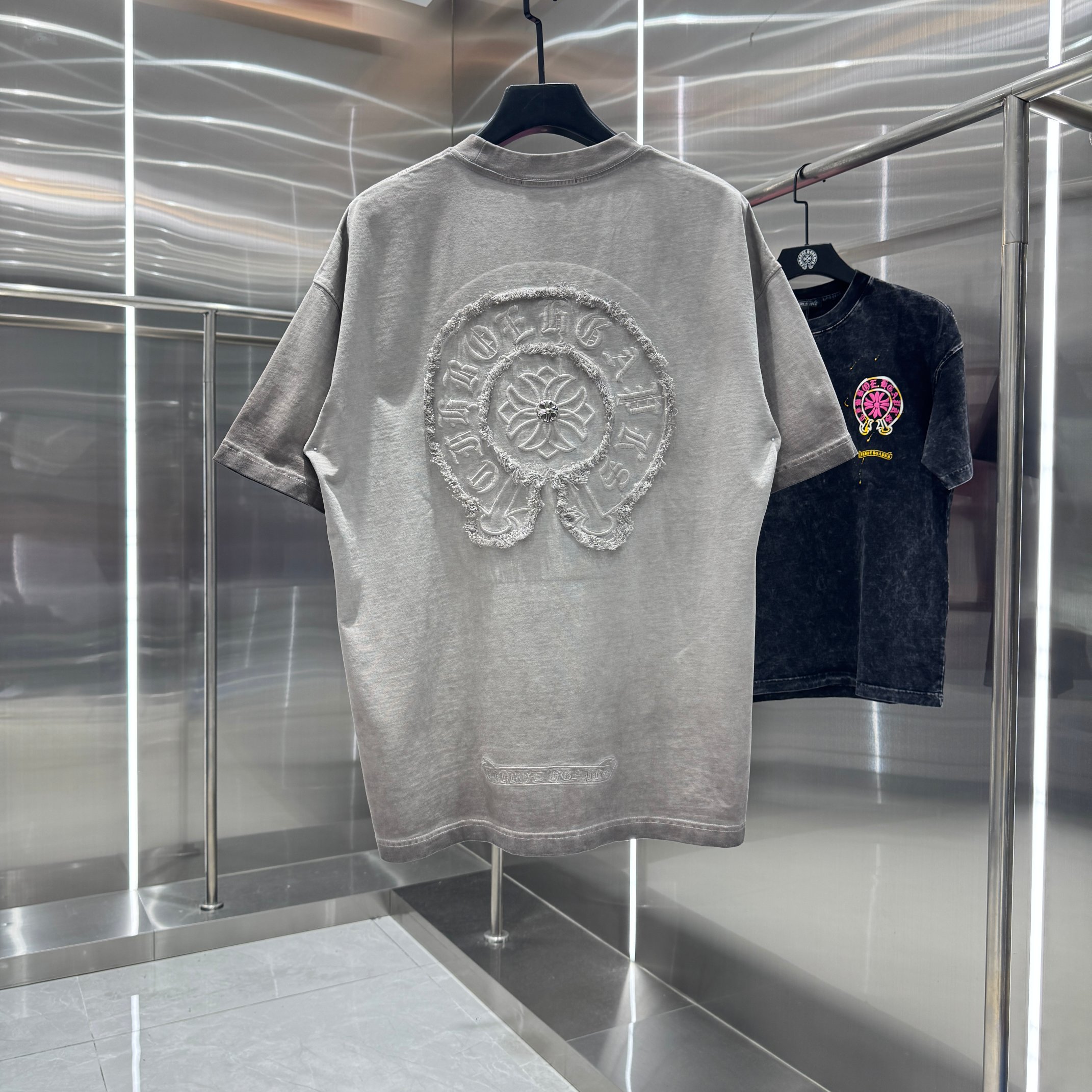 Chrome Hearts 克罗心 CH 春夏新款 2026 重工水洗流苏绣工艺短袖T恤 重工面料330克重