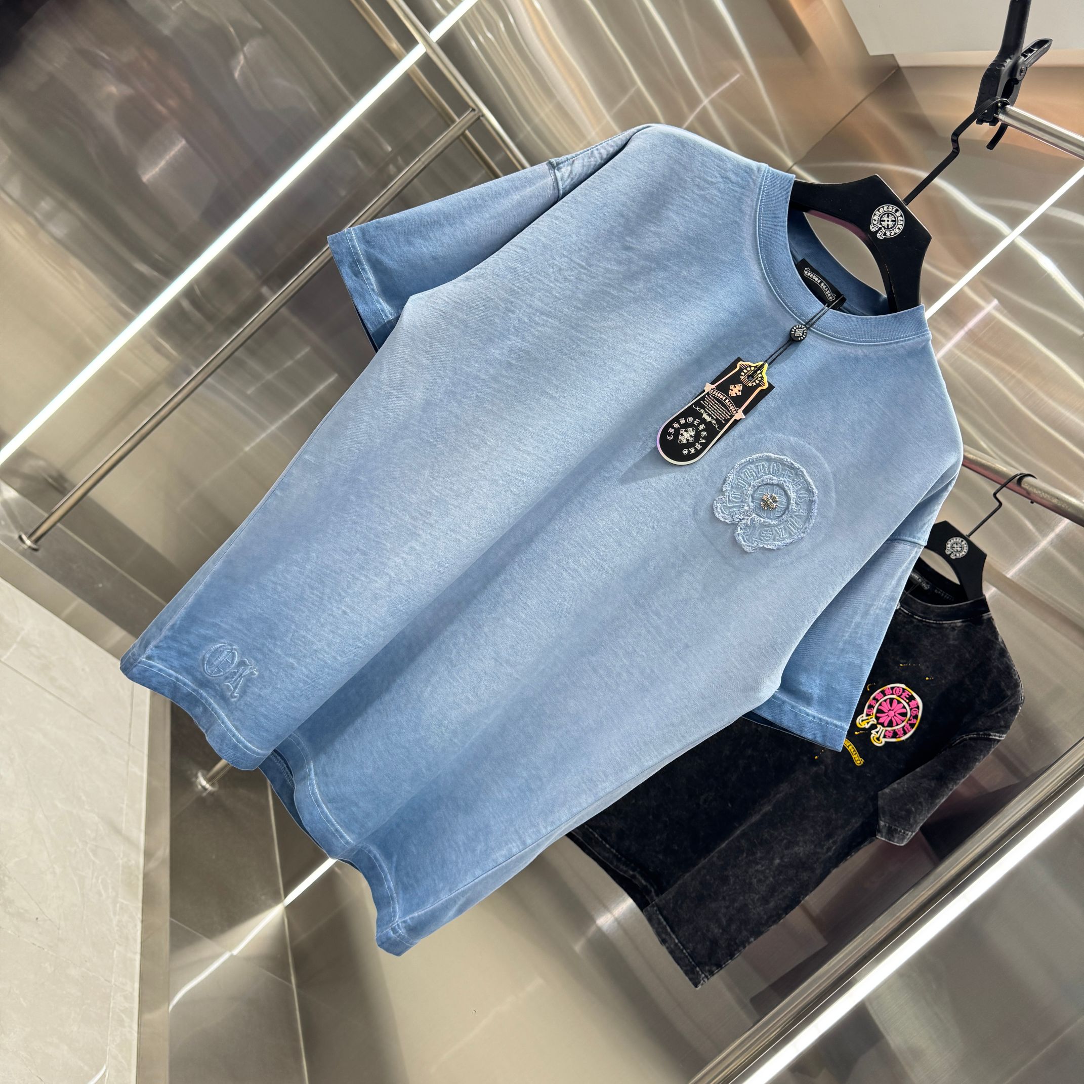 Chrome Hearts 克罗心 CH 春夏新款 2026 重工水洗流苏绣工艺短袖T恤 重工面料330克重