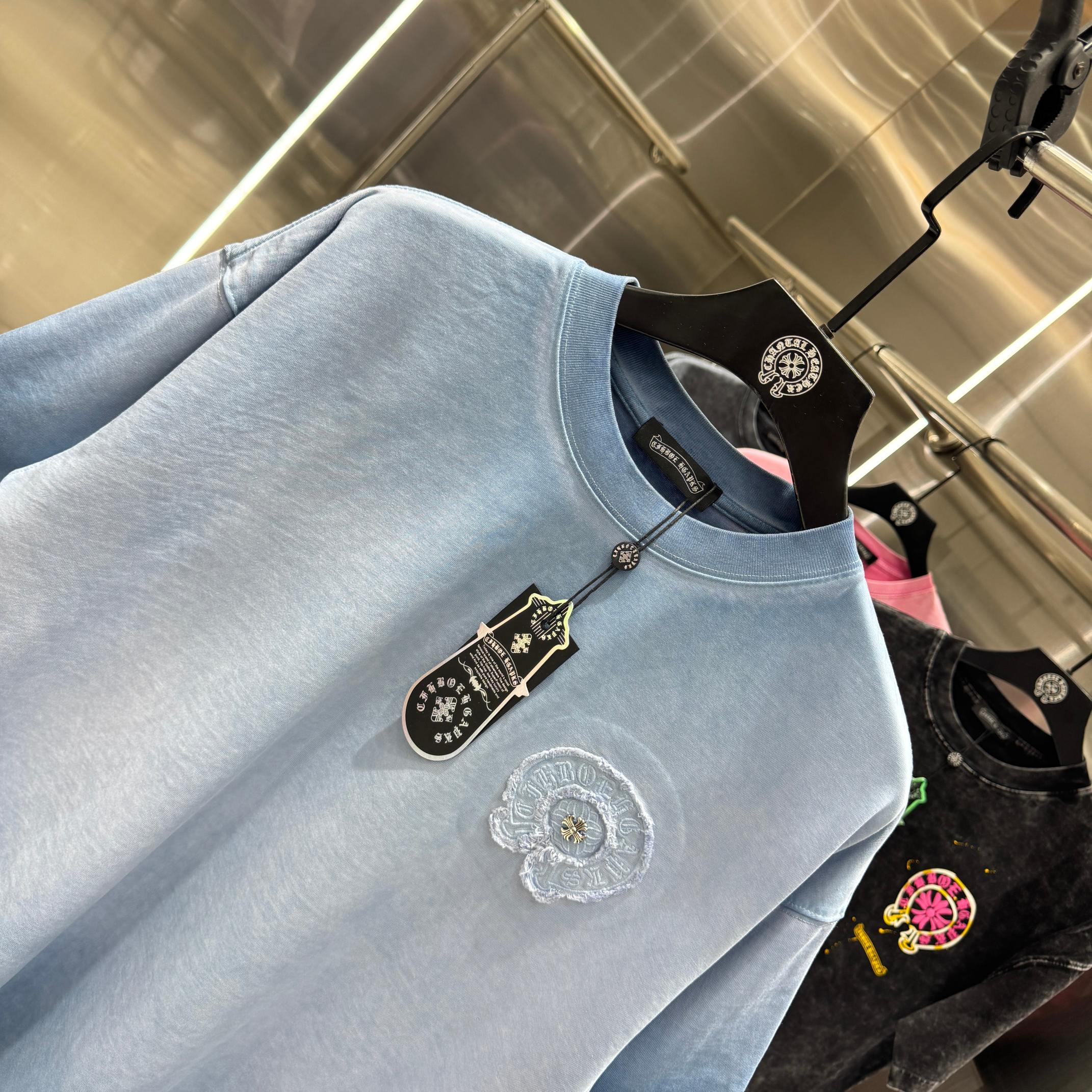 Chrome Hearts 克罗心 CH 春夏新款 2026 重工水洗流苏绣工艺短袖T恤 重工面料330克重