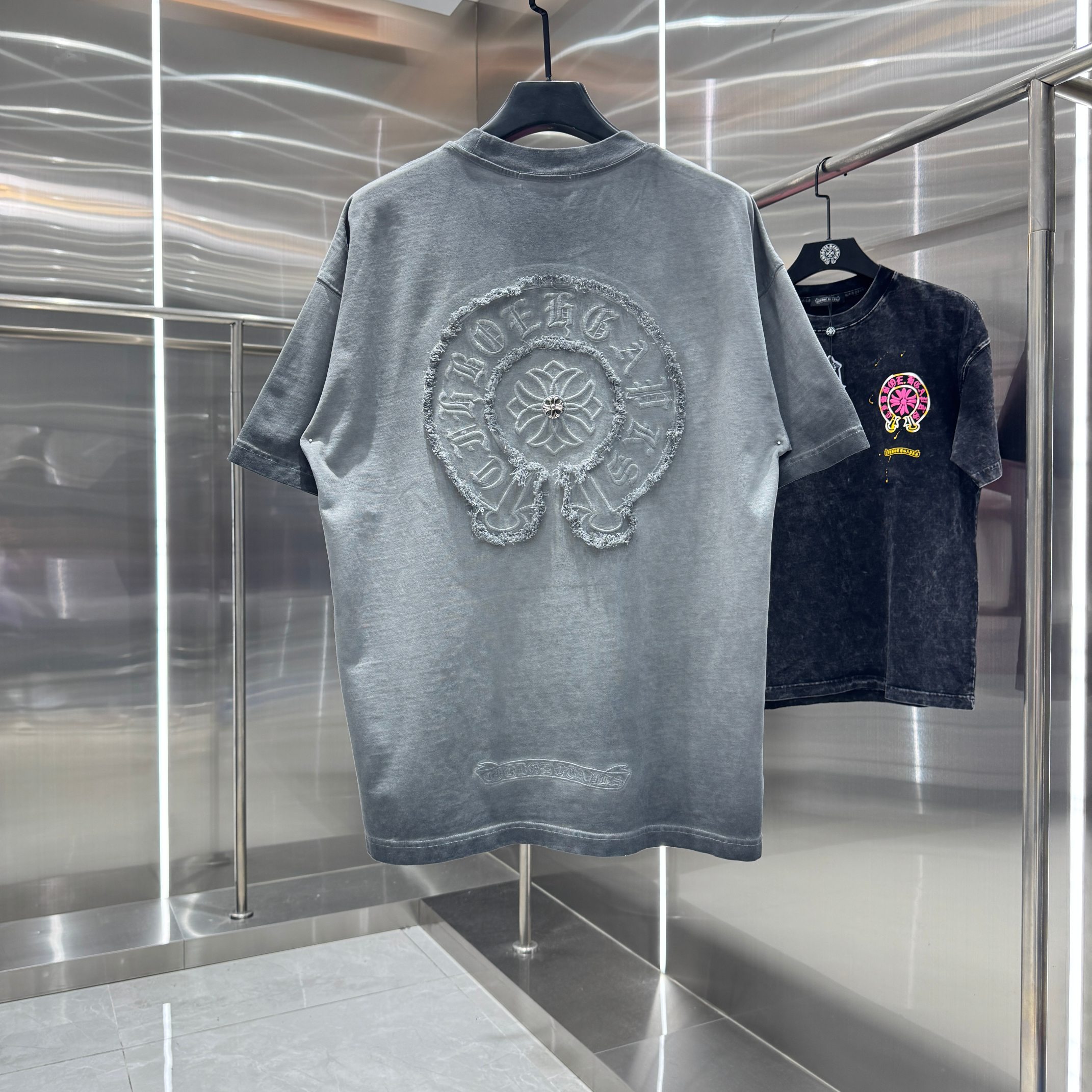 Chrome Hearts 克罗心 CH 春夏新款 2026 重工水洗流苏绣工艺短袖T恤 重工面料330克重