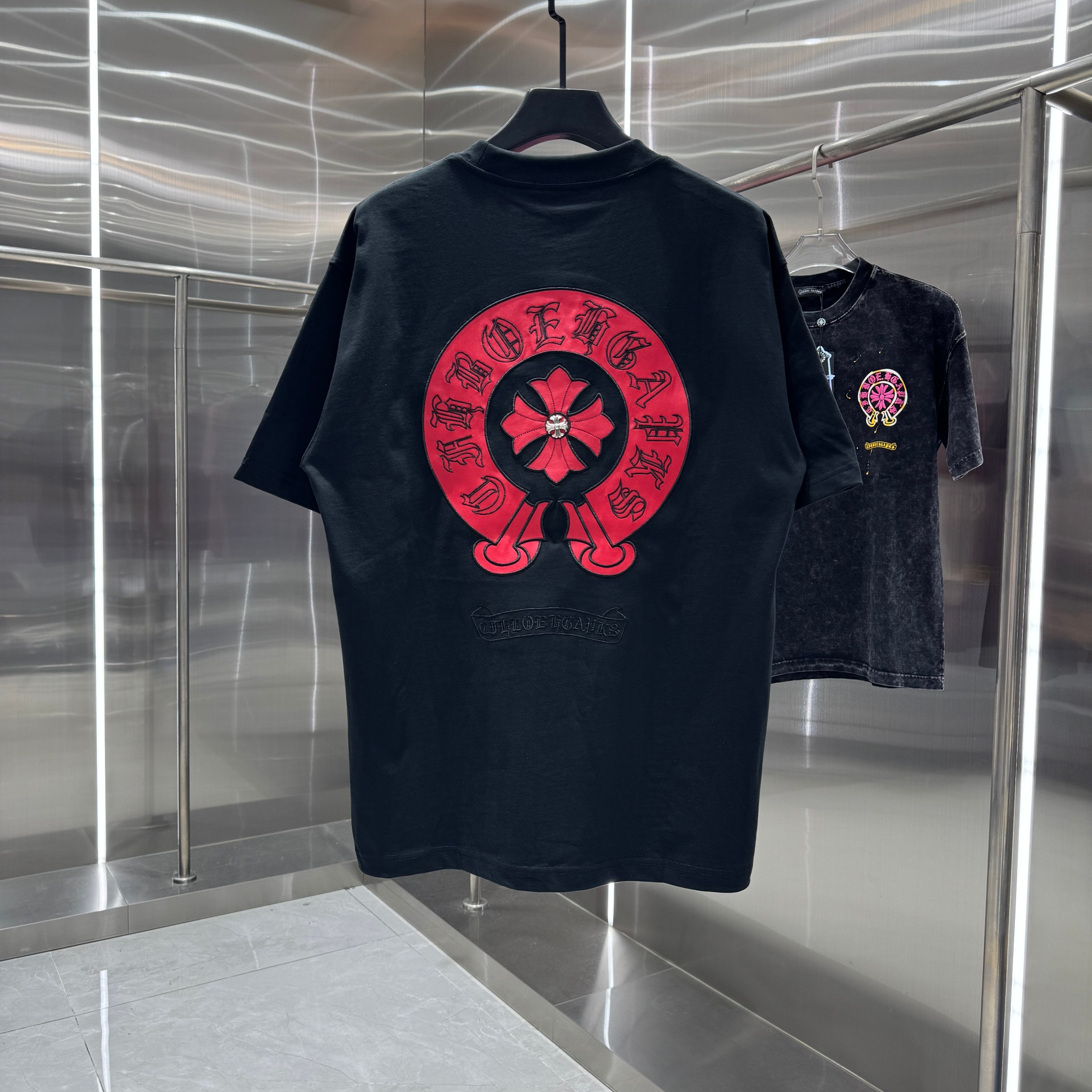 Chrome Hearts 克罗心 CH 春夏新款 2026 重工水洗贴皮绣工艺短袖T恤 重工水洗面料300克重