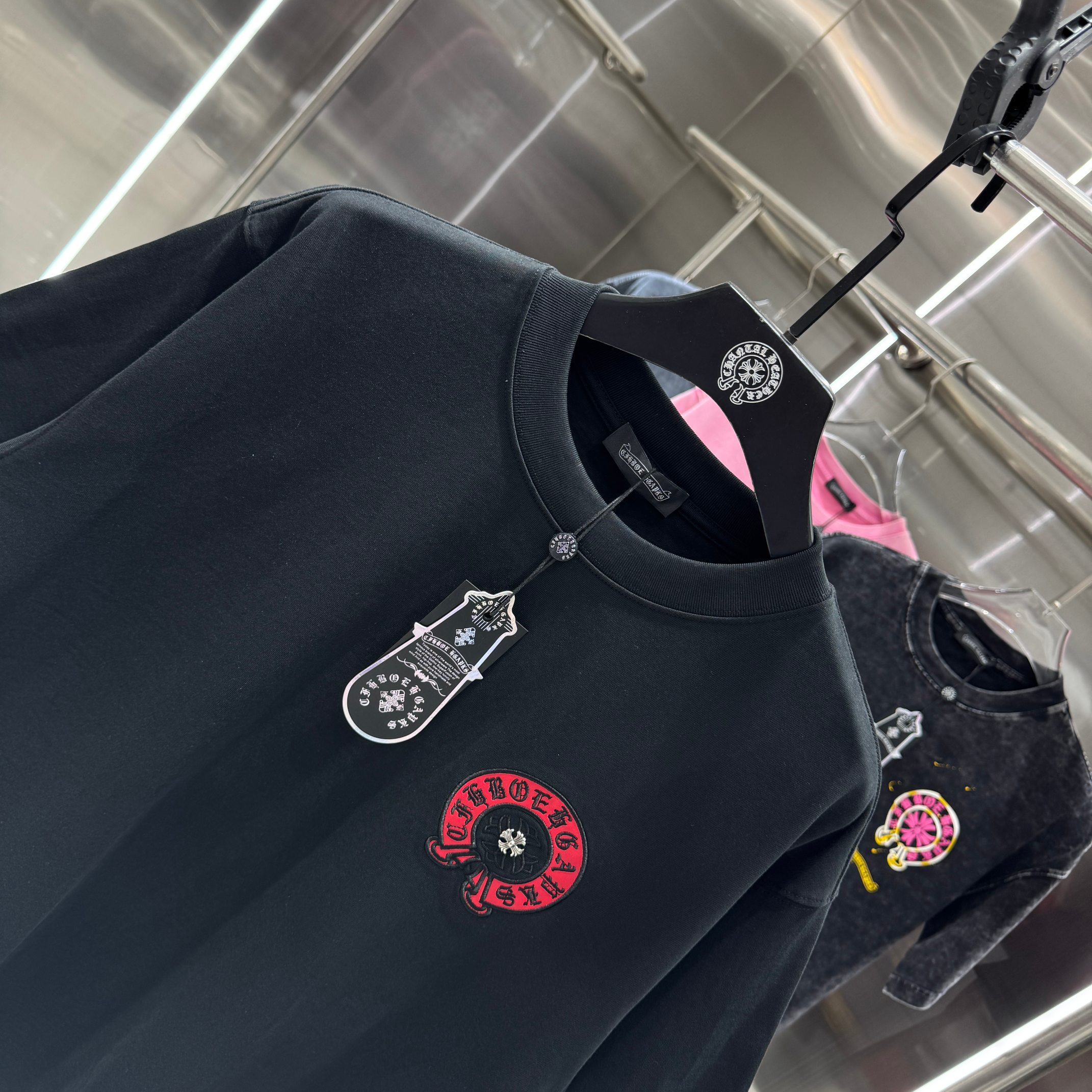 Chrome Hearts 克罗心 CH 春夏新款 2026 重工水洗贴皮绣工艺短袖T恤 重工水洗面料300克重