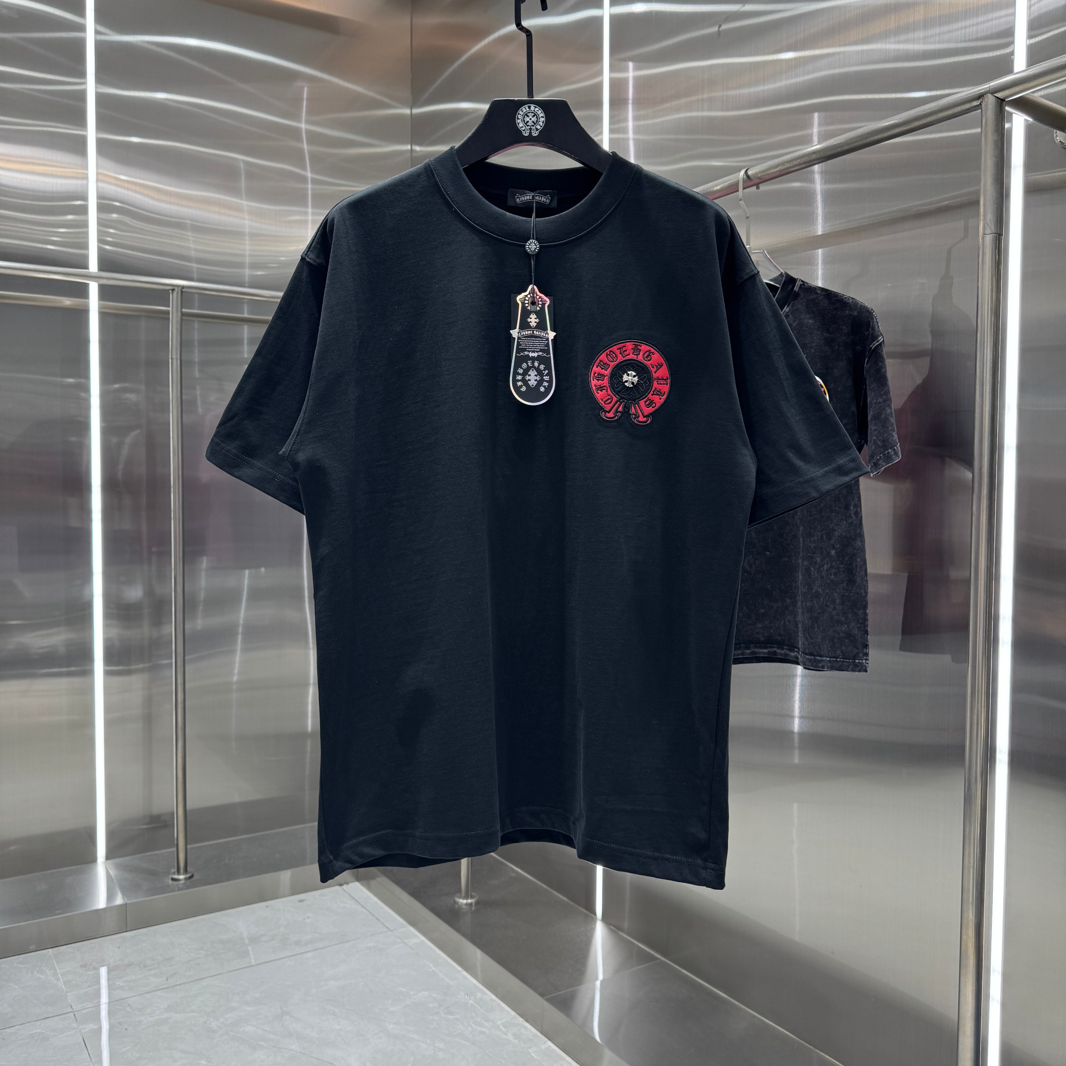 Chrome Hearts 克罗心 CH 春夏新款 2026 重工水洗贴皮绣工艺短袖T恤 重工水洗面料300克重