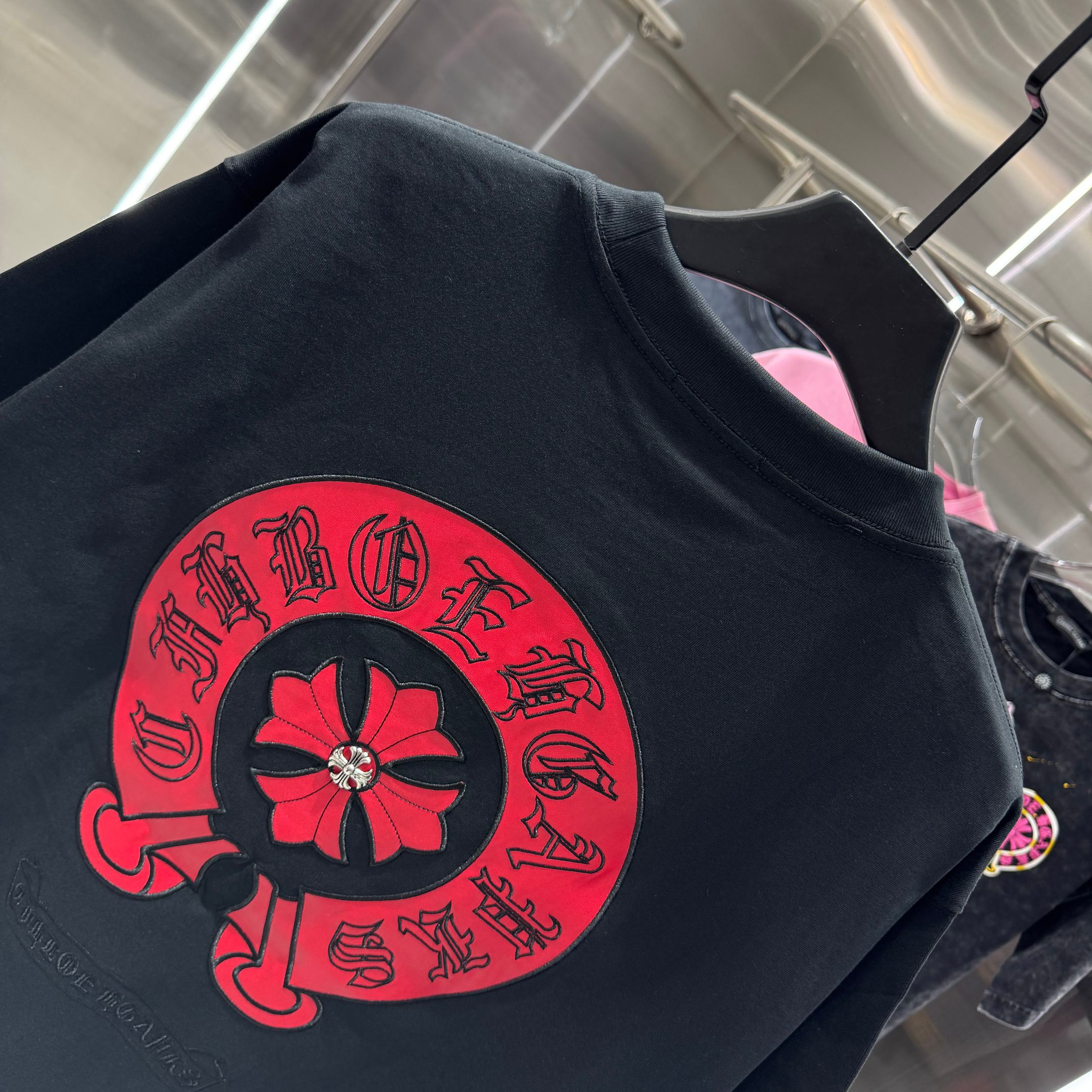 Chrome Hearts 克罗心 CH 春夏新款 2026 重工水洗贴皮绣工艺短袖T恤 重工水洗面料300克重