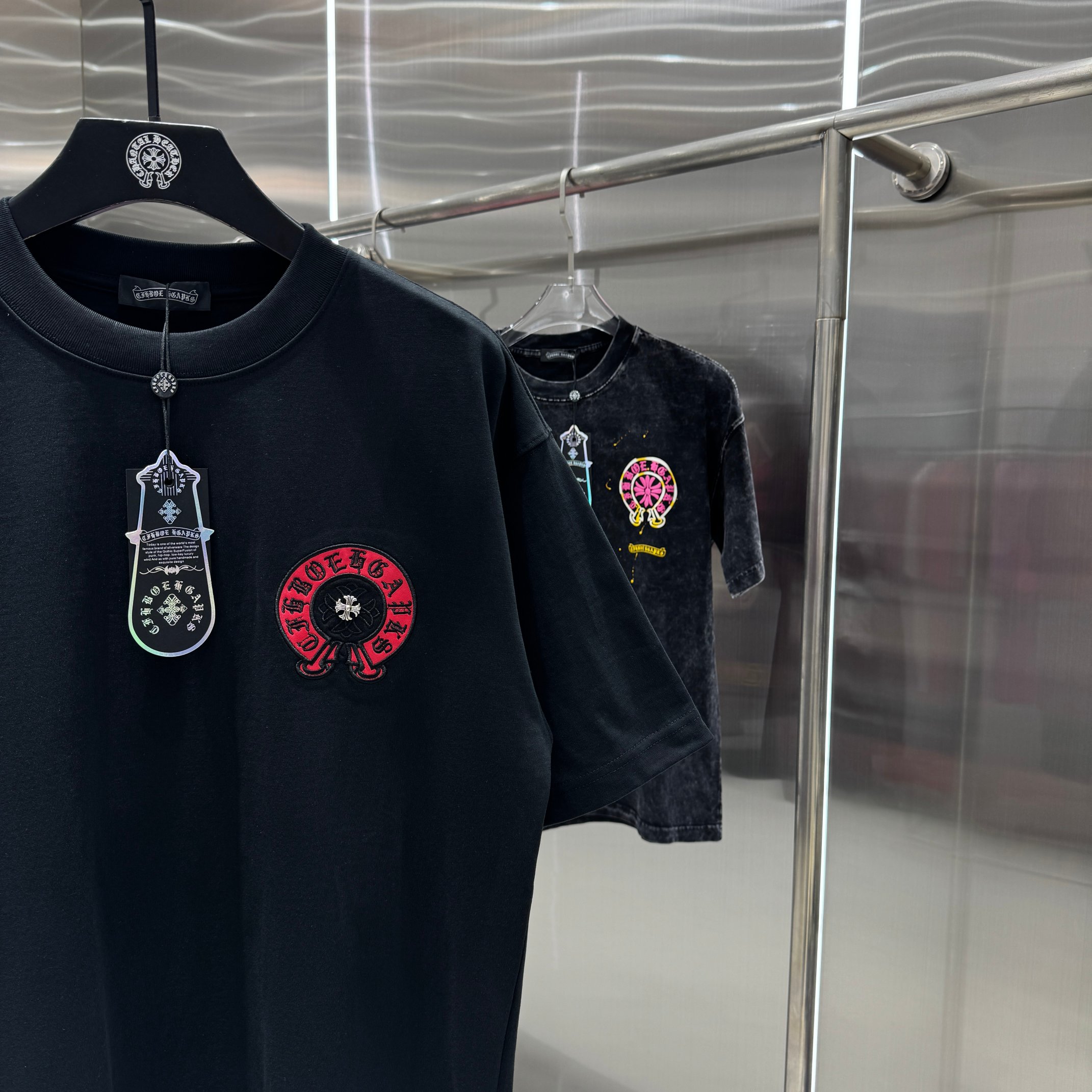 Chrome Hearts 克罗心 CH 春夏新款 2026 重工水洗贴皮绣工艺短袖T恤 重工水洗面料300克重