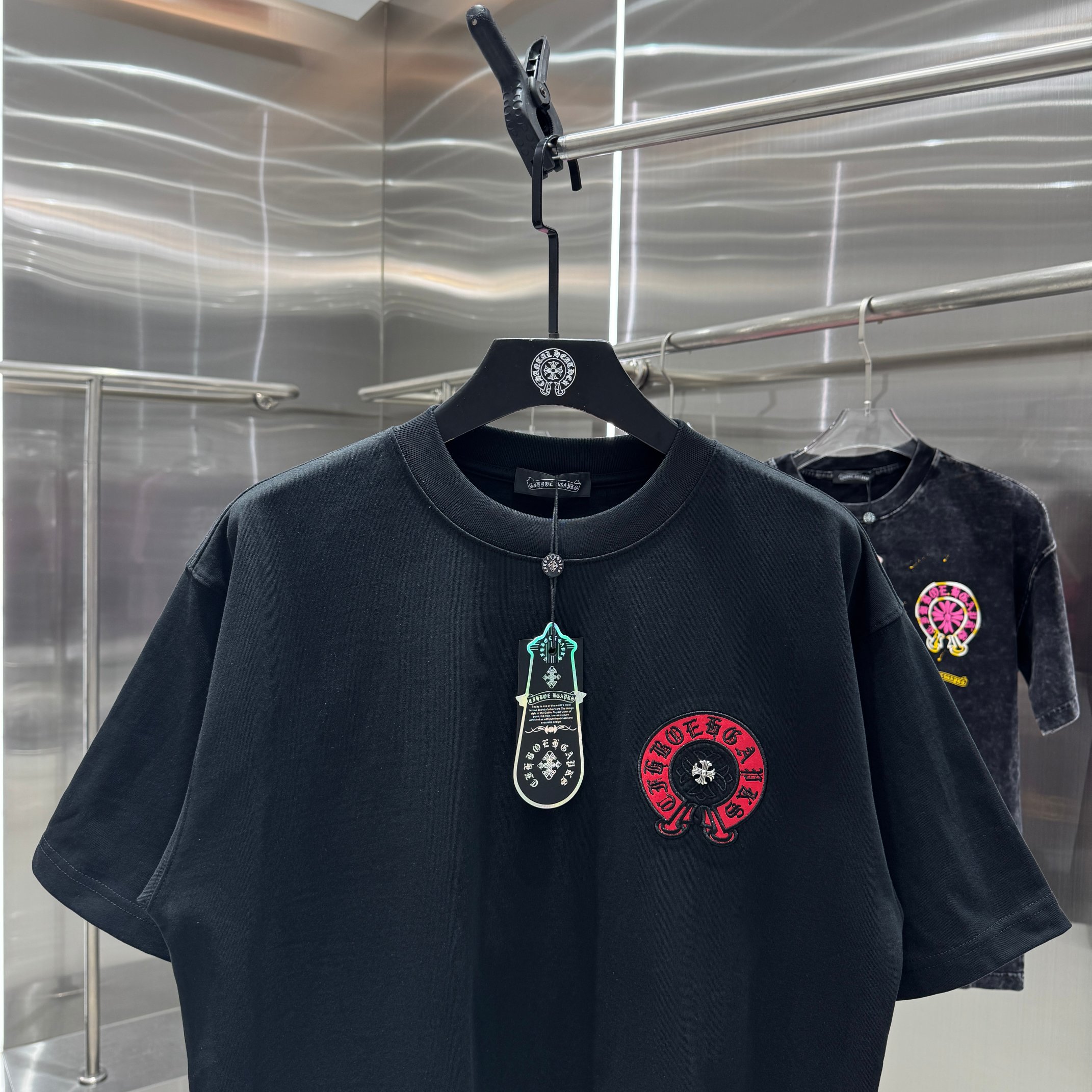 Chrome Hearts 克罗心 CH 春夏新款 2026 重工水洗贴皮绣工艺短袖T恤 重工水洗面料300克重