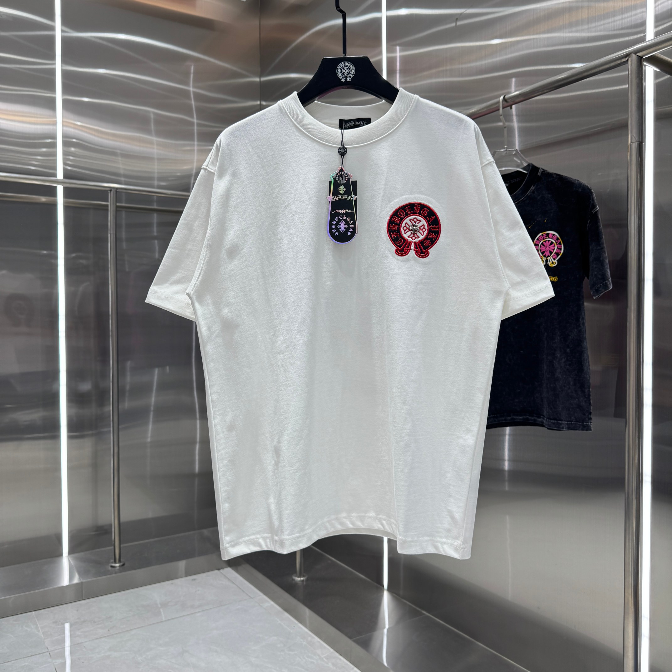 Chrome Hearts 克罗心 CH 春夏新款 2026 重工水洗贴皮绣工艺短袖T恤 重工水洗面料300克重
