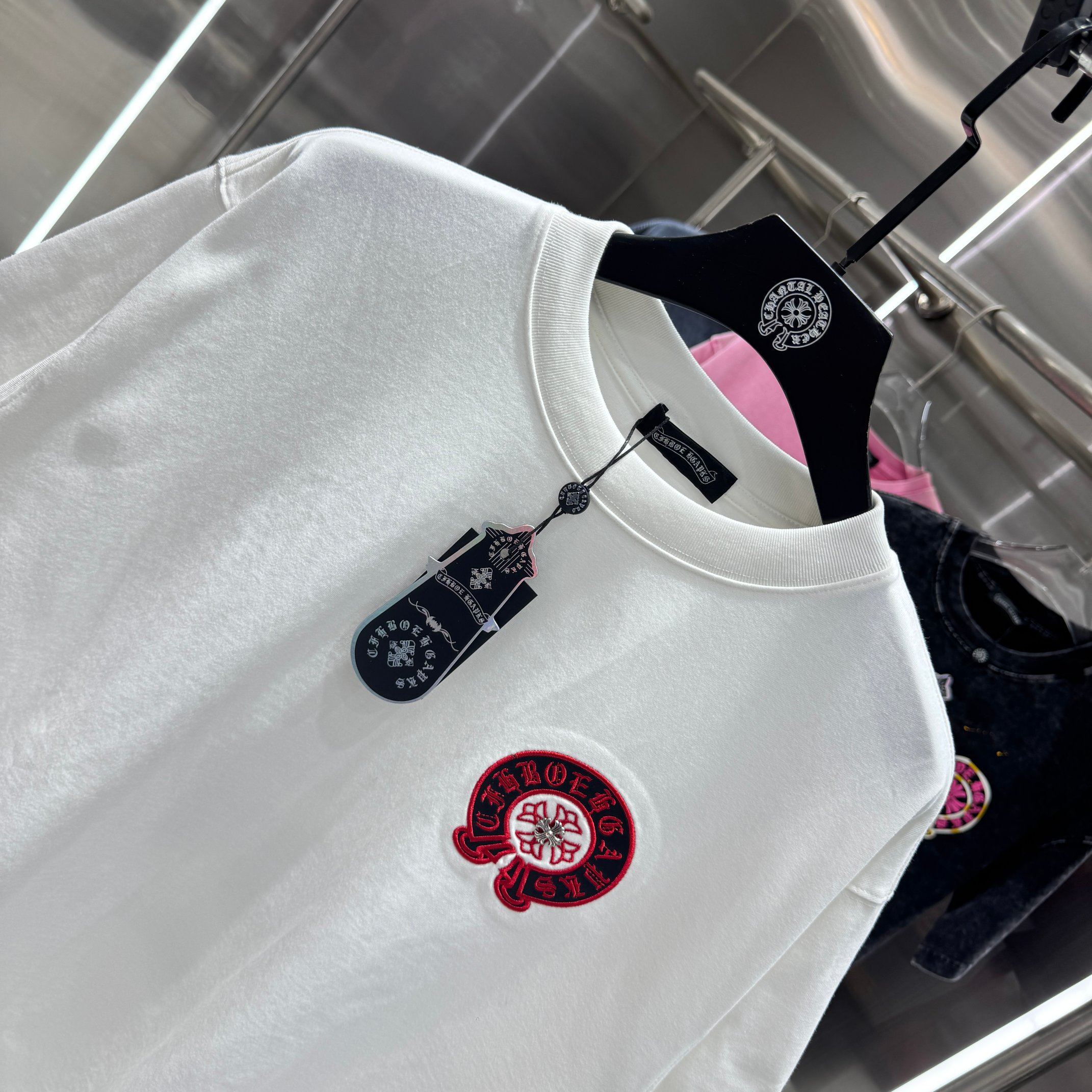 Chrome Hearts 克罗心 CH 春夏新款 2026 重工水洗贴皮绣工艺短袖T恤 重工水洗面料300克重