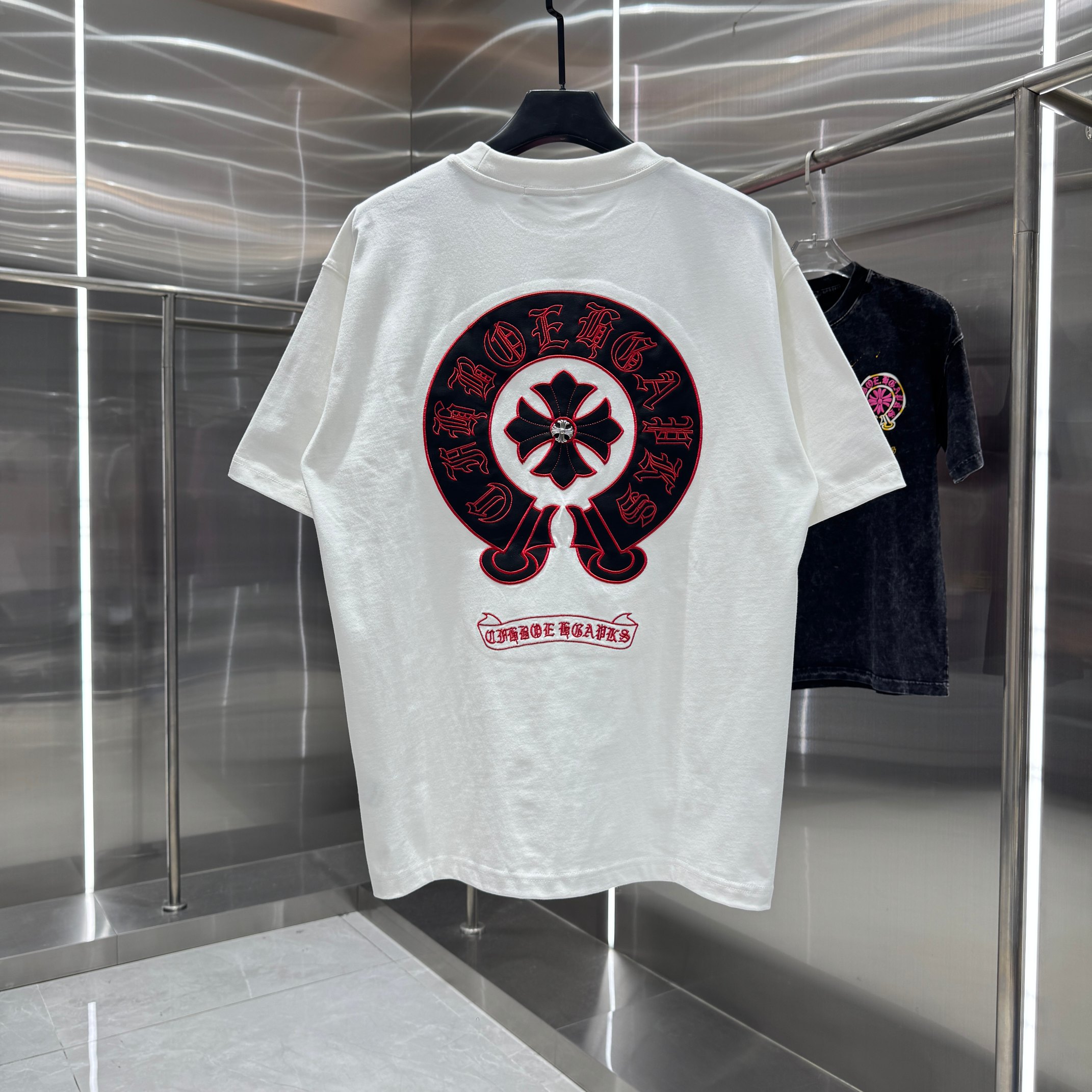 Chrome Hearts 克罗心 CH 春夏新款 2026 重工水洗贴皮绣工艺短袖T恤 重工水洗面料300克重