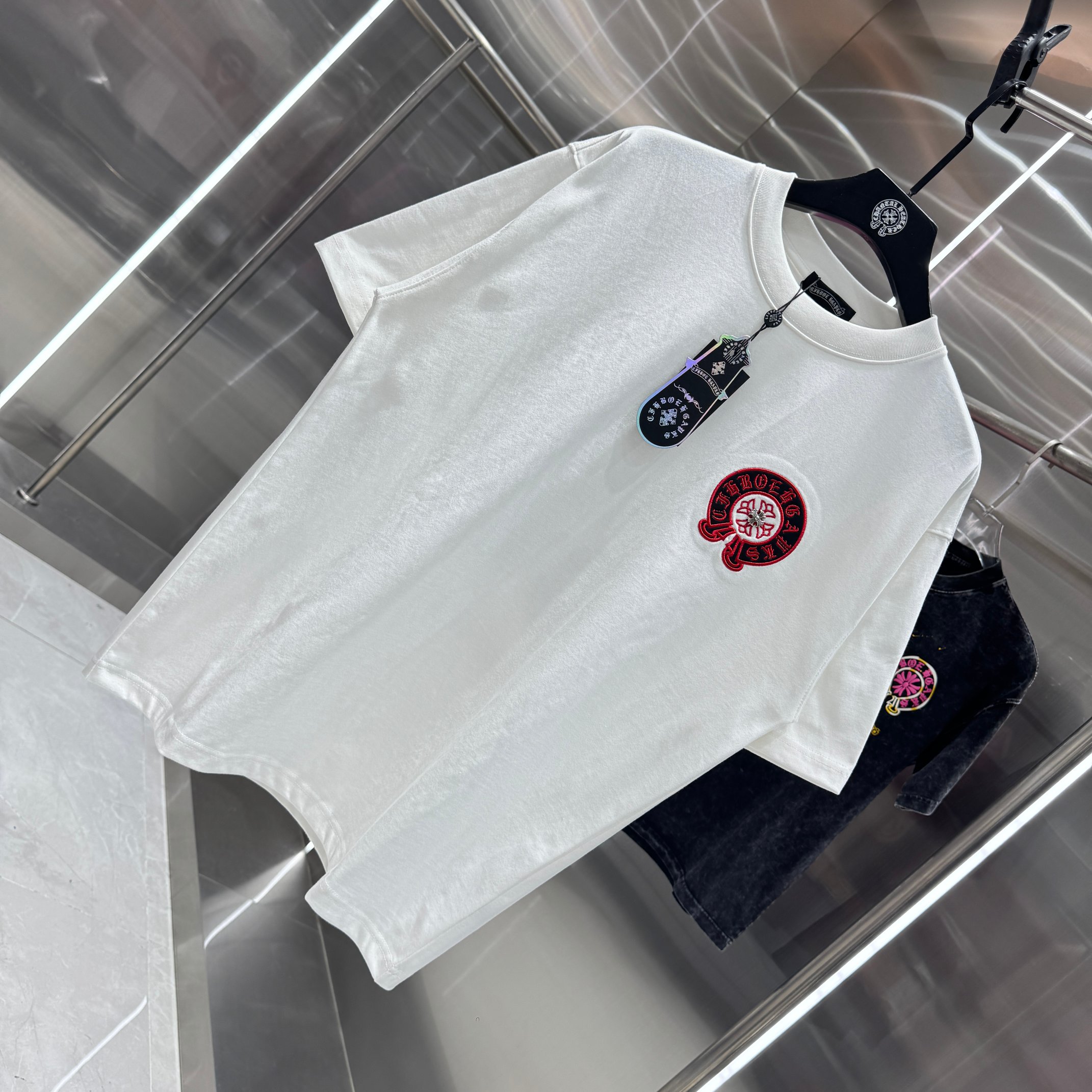 Chrome Hearts 克罗心 CH 春夏新款 2026 重工水洗贴皮绣工艺短袖T恤 重工水洗面料300克重