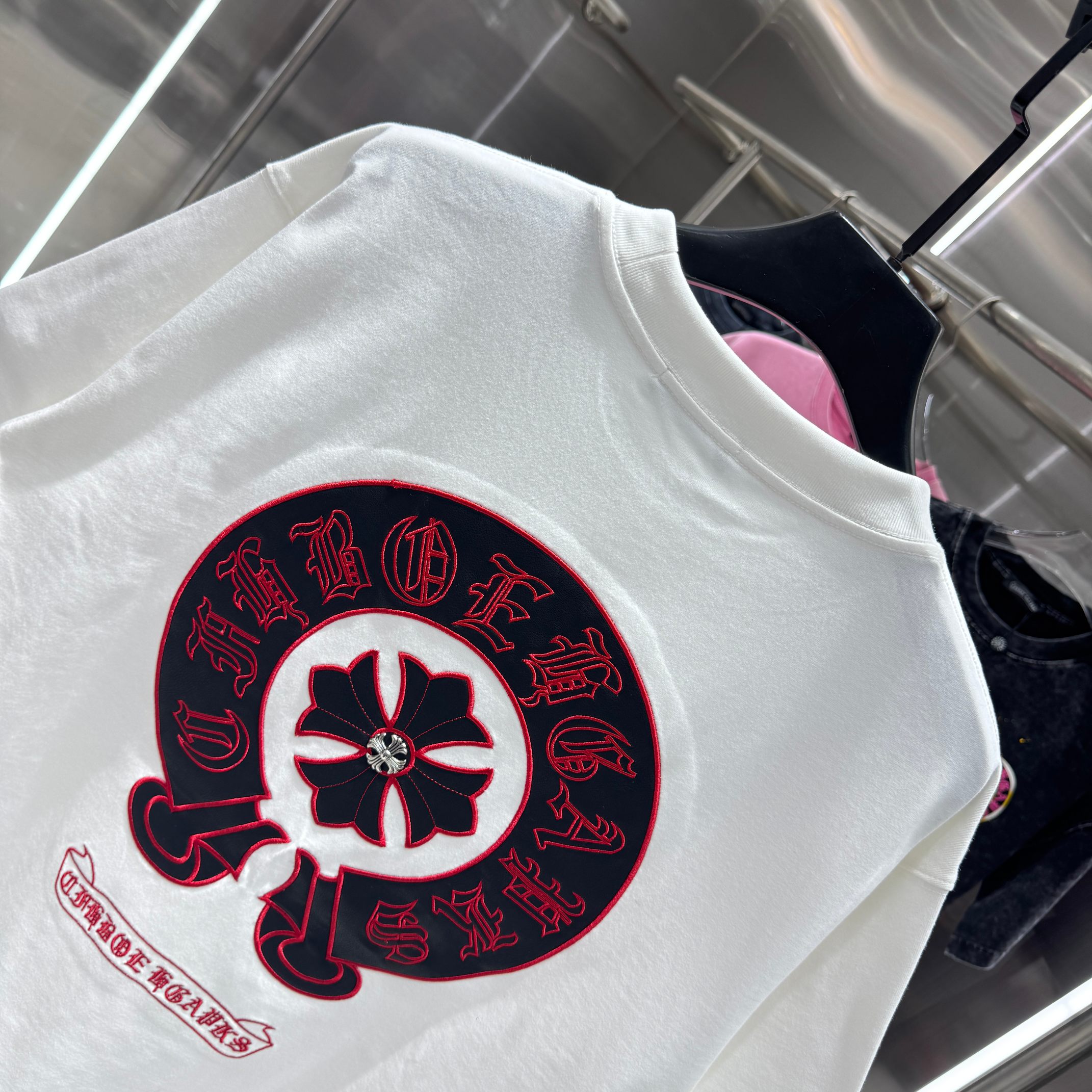 Chrome Hearts 克罗心 CH 春夏新款 2026 重工水洗贴皮绣工艺短袖T恤 重工水洗面料300克重