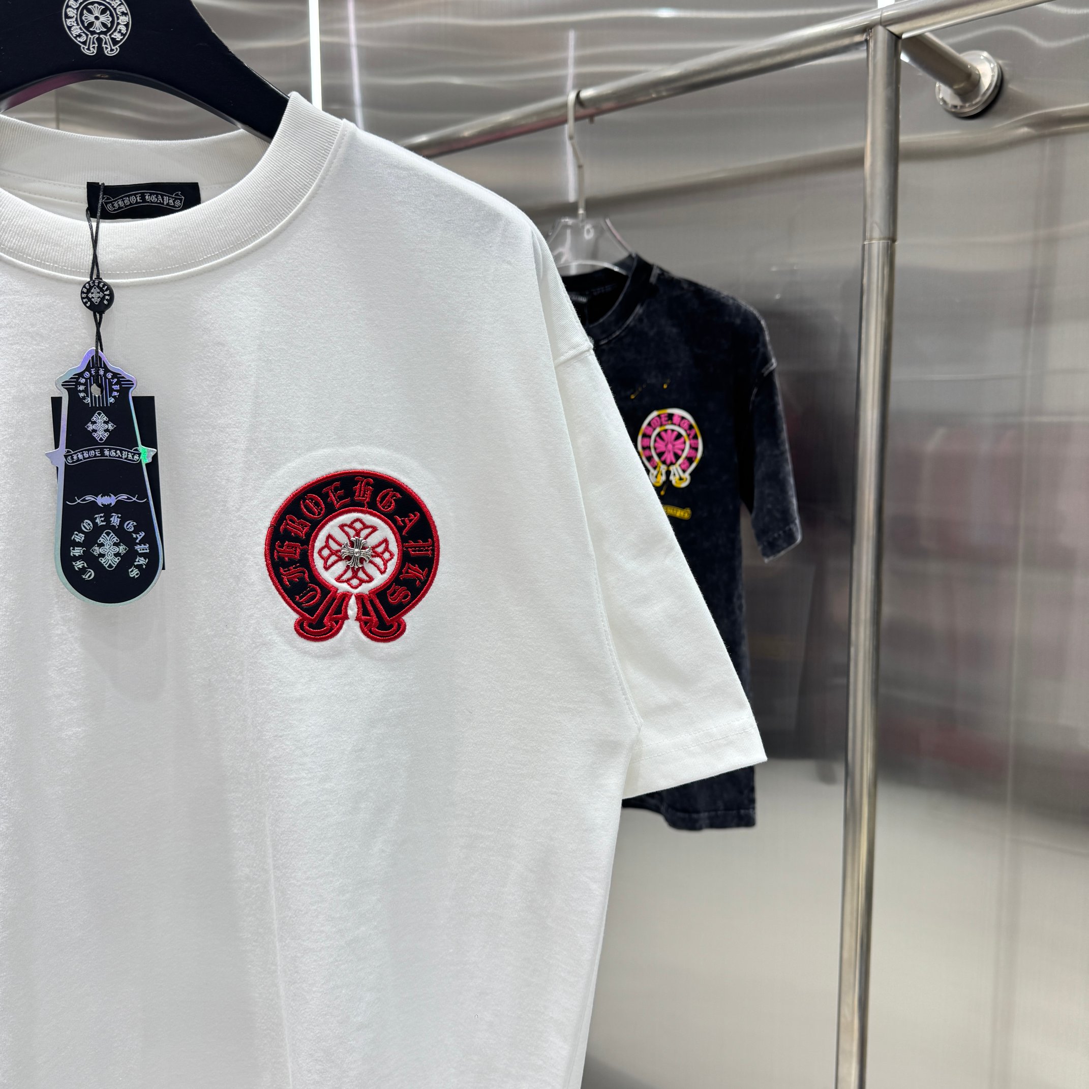 Chrome Hearts 克罗心 CH 春夏新款 2026 重工水洗贴皮绣工艺短袖T恤 重工水洗面料300克重