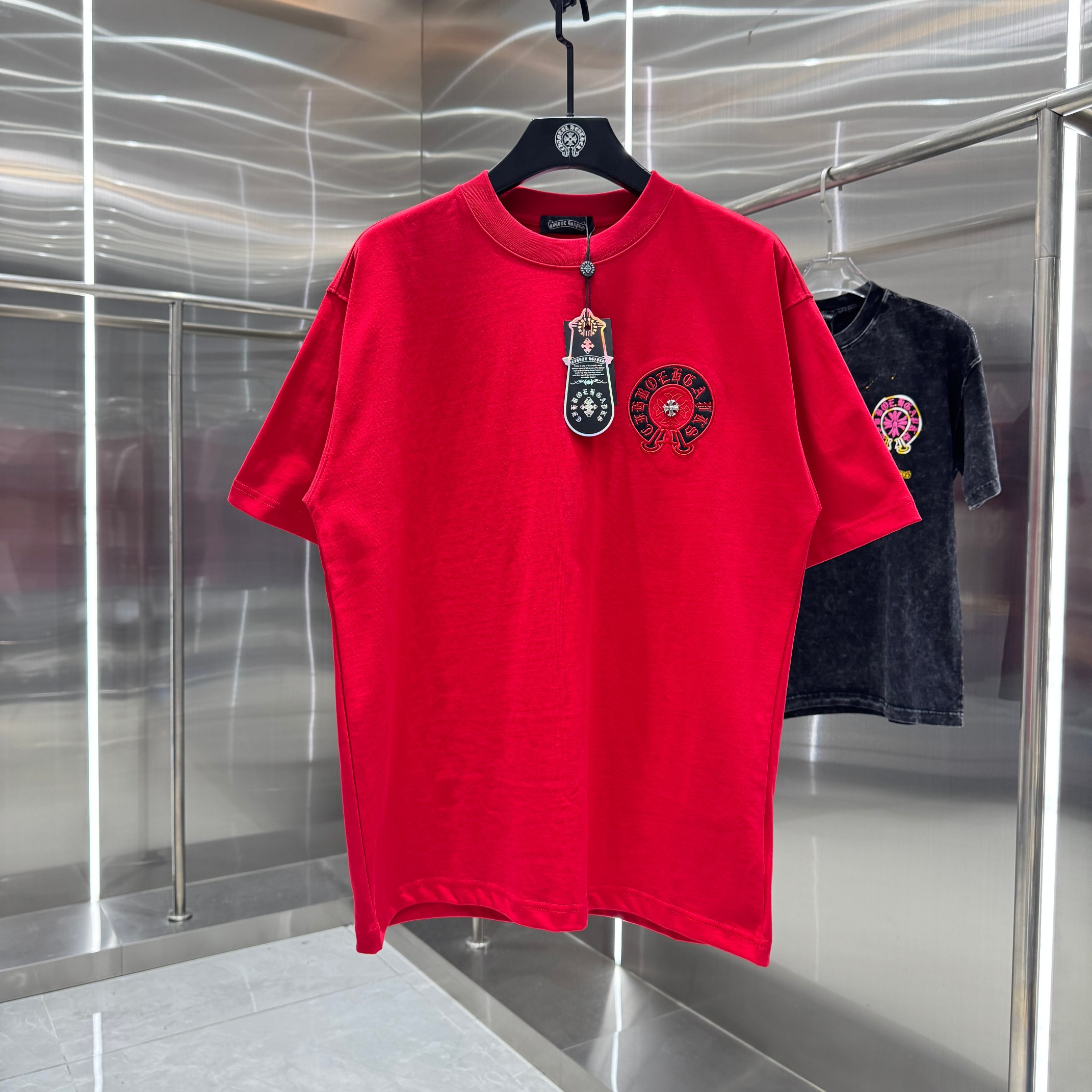 Chrome Hearts 克罗心 CH 春夏新款 2026 重工水洗贴皮绣工艺短袖T恤 重工水洗面料300克重