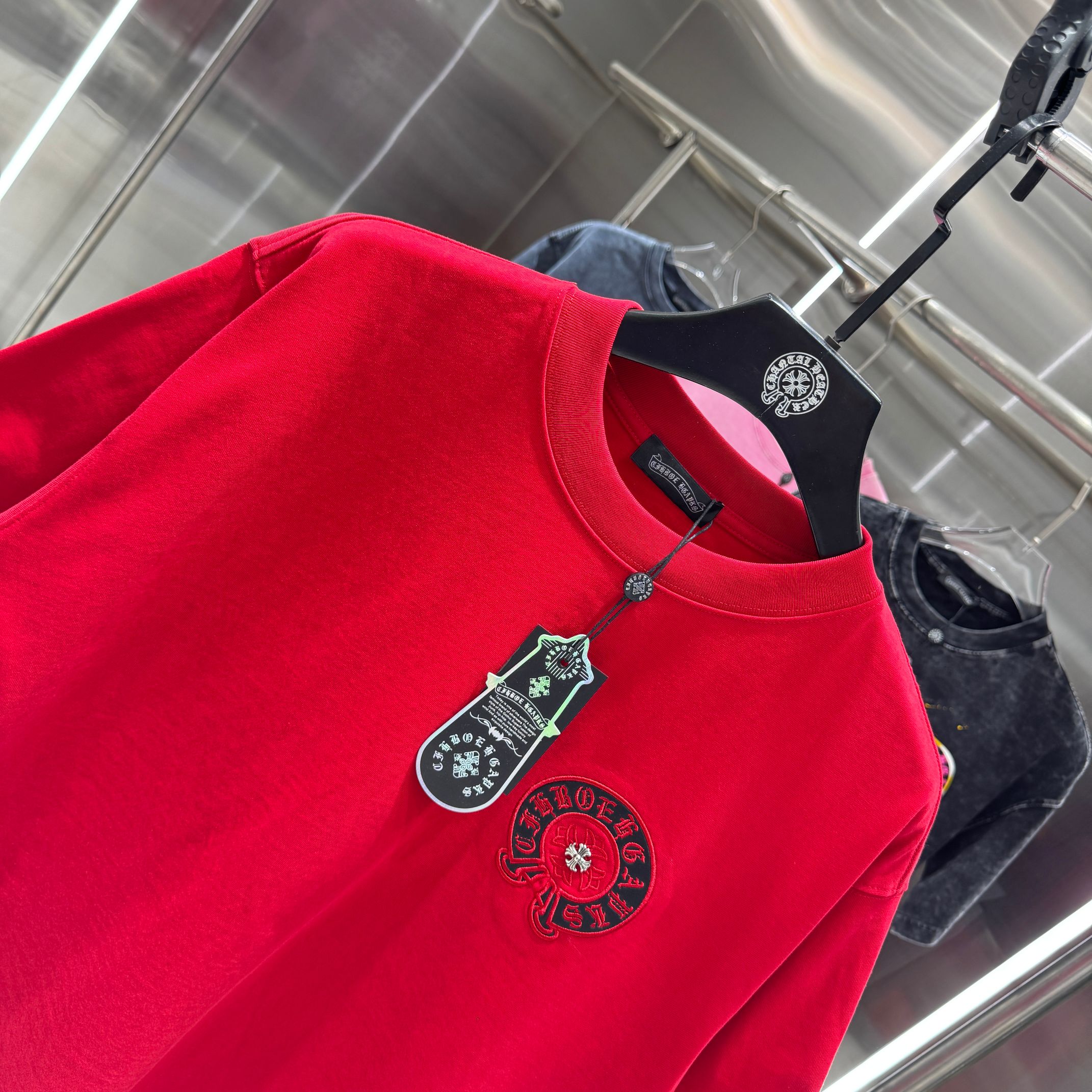 Chrome Hearts 克罗心 CH 春夏新款 2026 重工水洗贴皮绣工艺短袖T恤 重工水洗面料300克重
