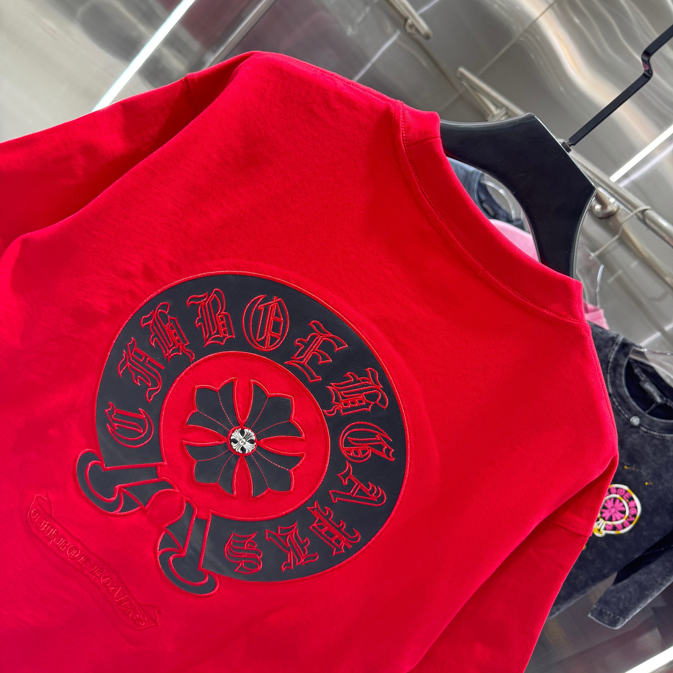 Chrome Hearts 克罗心 CH 春夏新款 2026 重工水洗贴皮绣工艺短袖T恤 重工水洗面料300克重