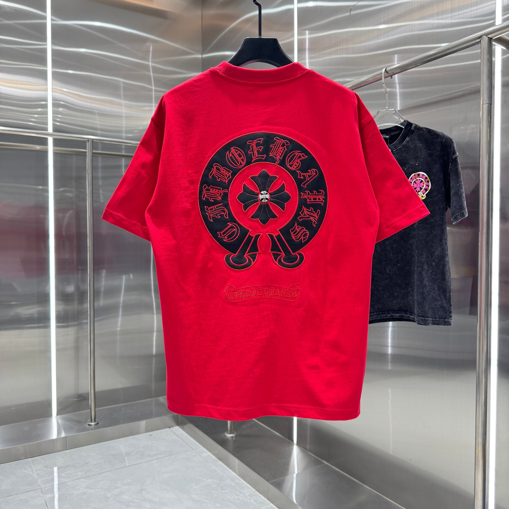 Chrome Hearts 克罗心 CH 春夏新款 2026 重工水洗贴皮绣工艺短袖T恤 重工水洗面料300克重