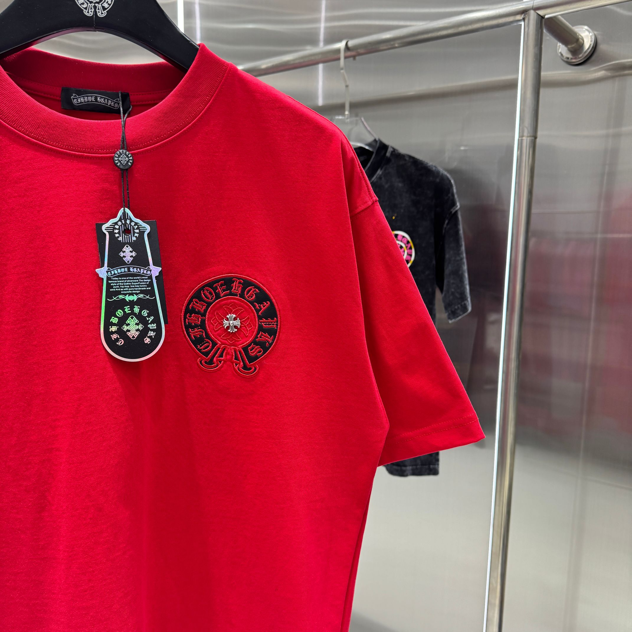 Chrome Hearts 克罗心 CH 春夏新款 2026 重工水洗贴皮绣工艺短袖T恤 重工水洗面料300克重